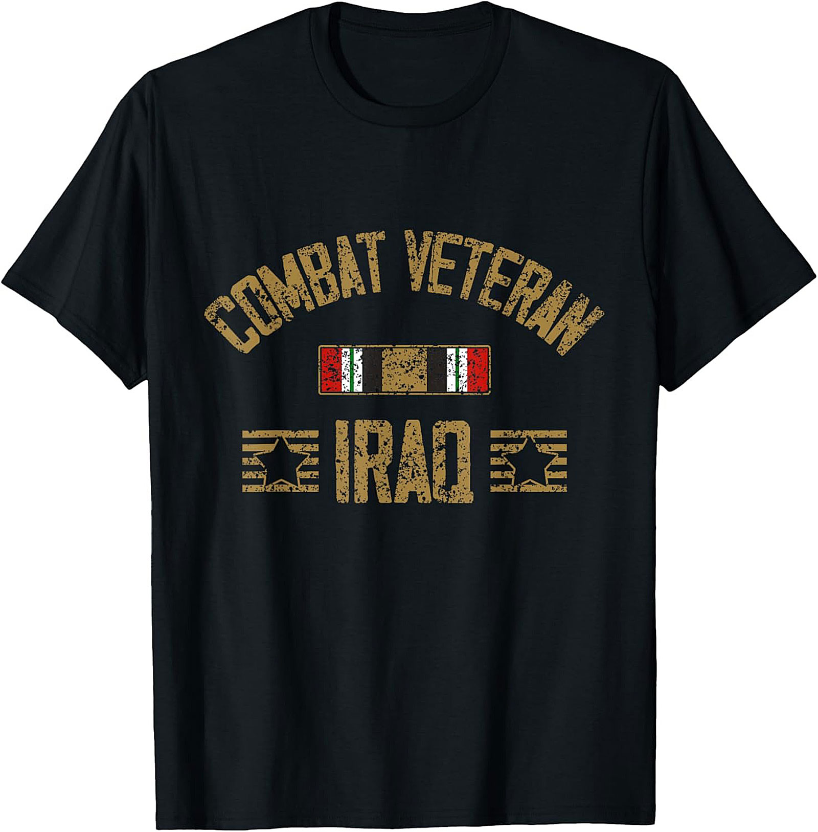 Iraq Combat Veteran Graphic Tee | Distressed Military Shirt