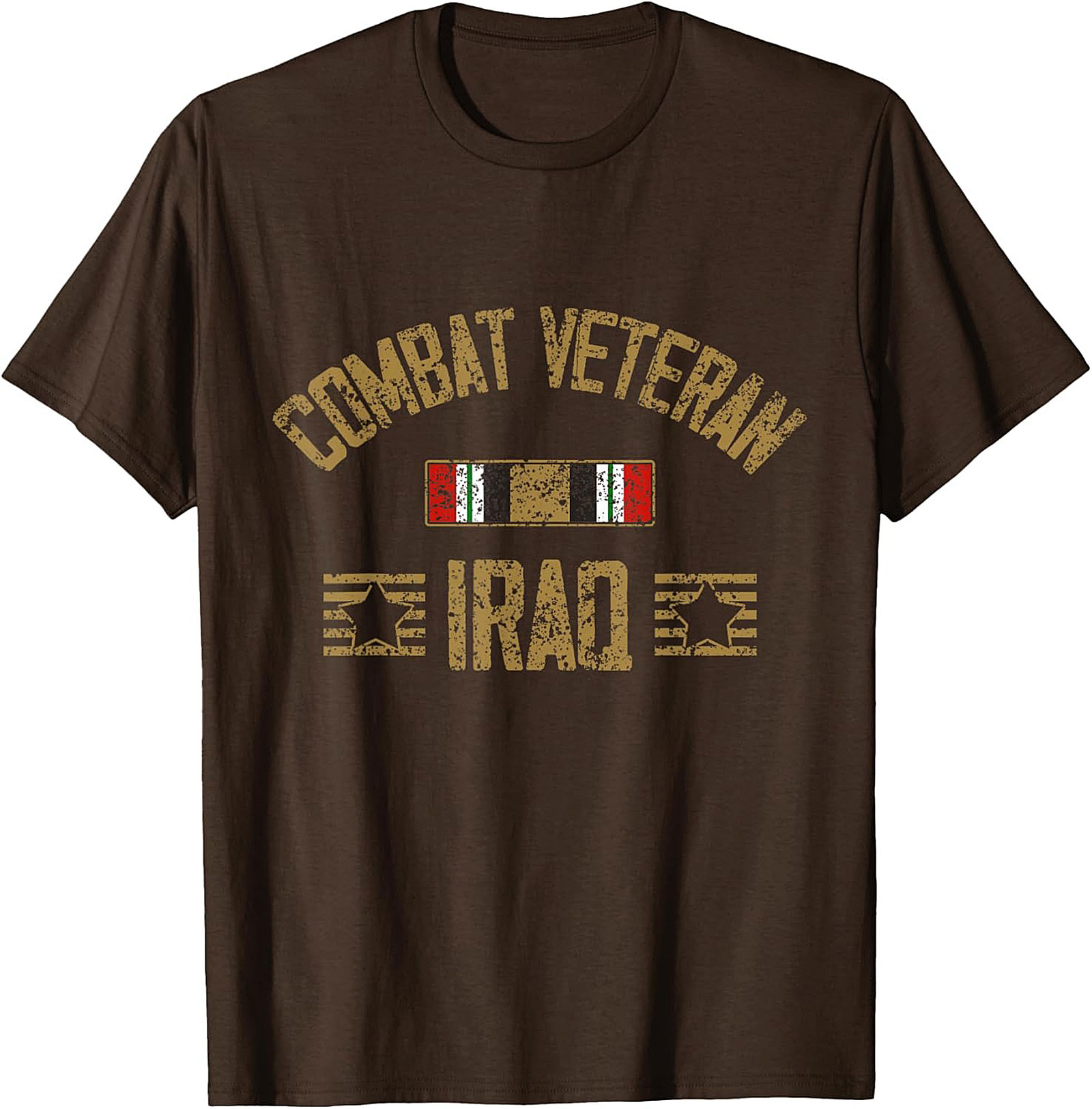 Iraq Combat Veteran Graphic Tee | Distressed Military Shirt