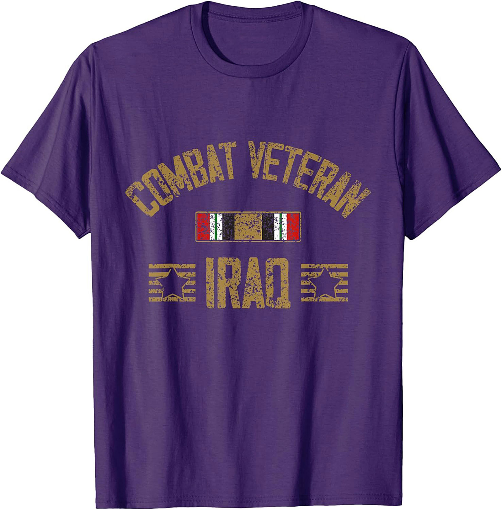 Iraq Combat Veteran Graphic Tee | Distressed Military Shirt
