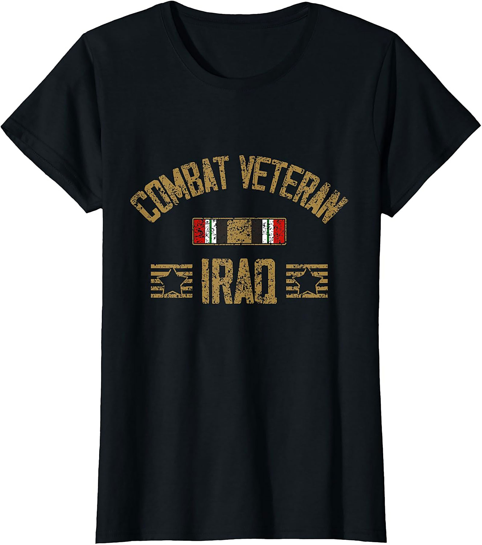 Iraq Combat Veteran Graphic Tee | Distressed Military Shirt