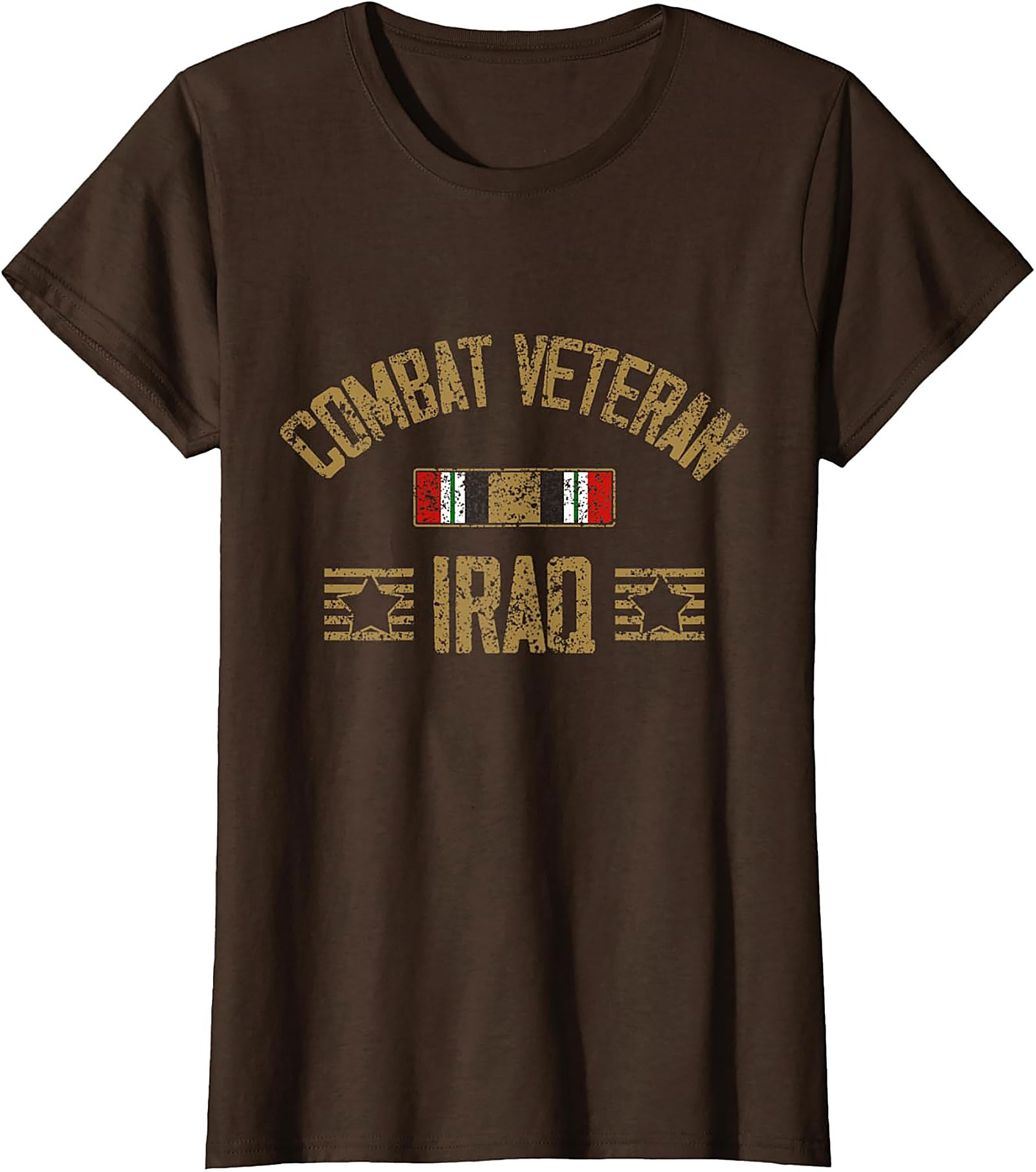 Iraq Combat Veteran Graphic Tee | Distressed Military Shirt