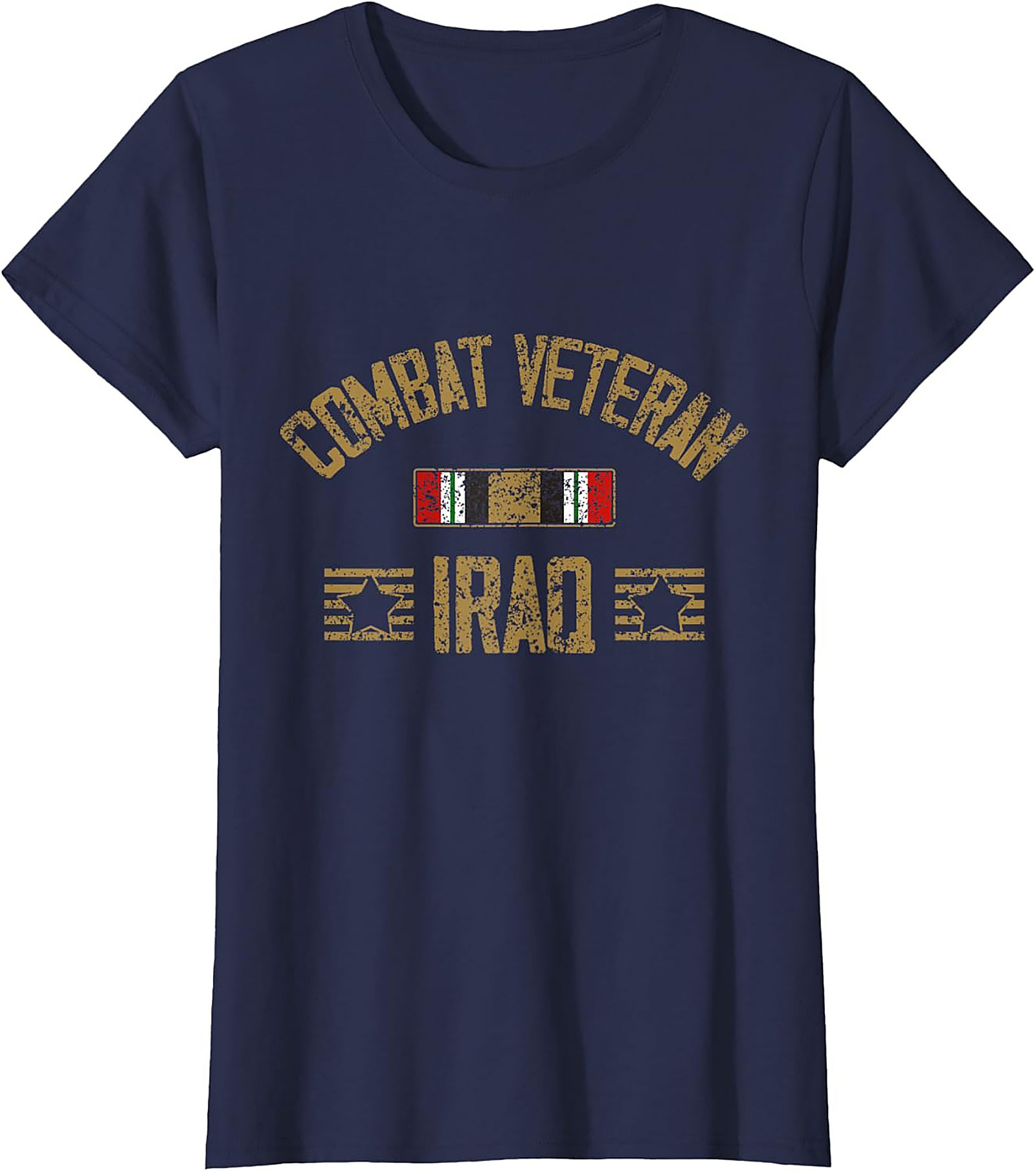 Iraq Combat Veteran Graphic Tee | Distressed Military Shirt