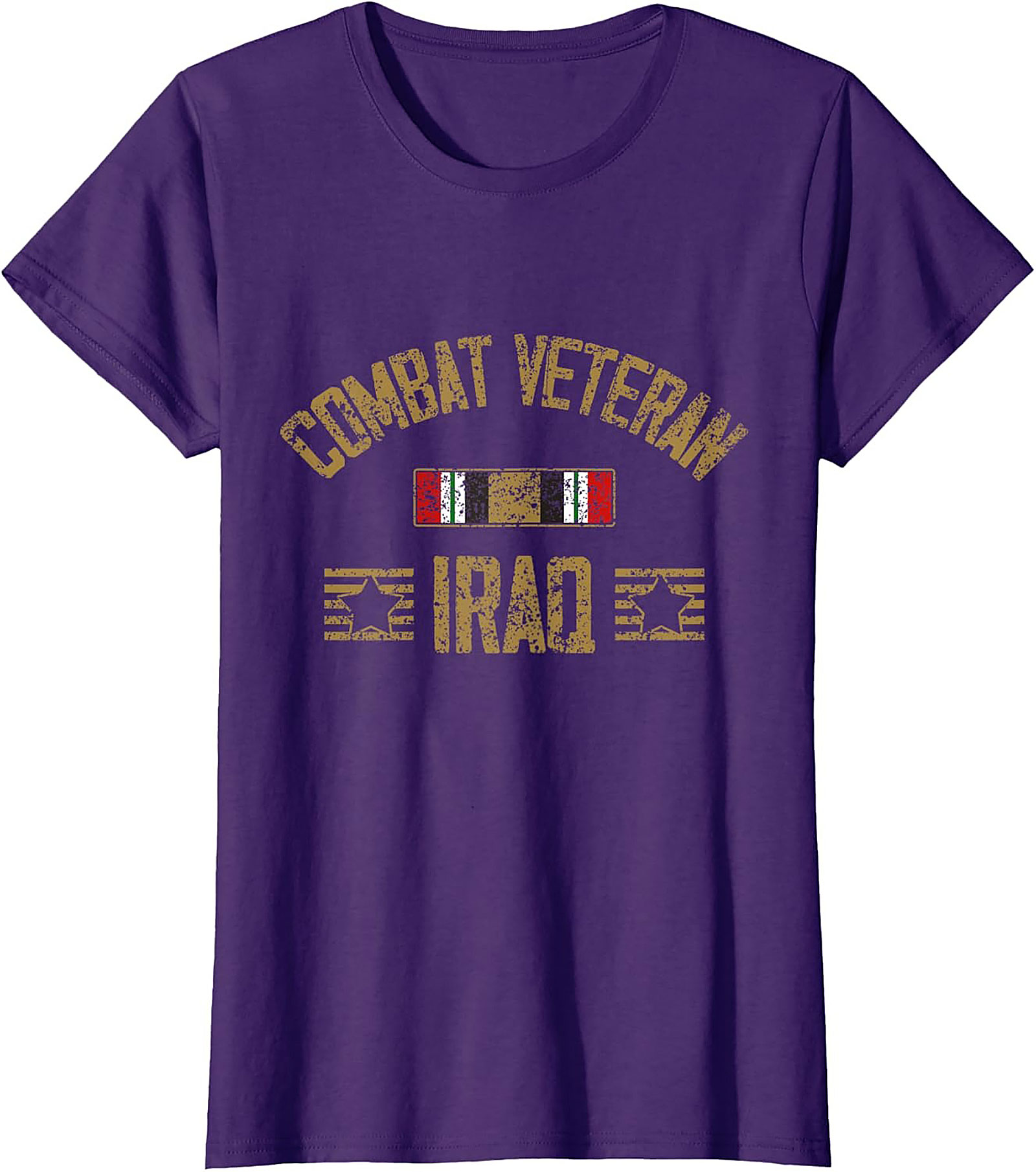 Iraq Combat Veteran Graphic Tee | Distressed Military Shirt