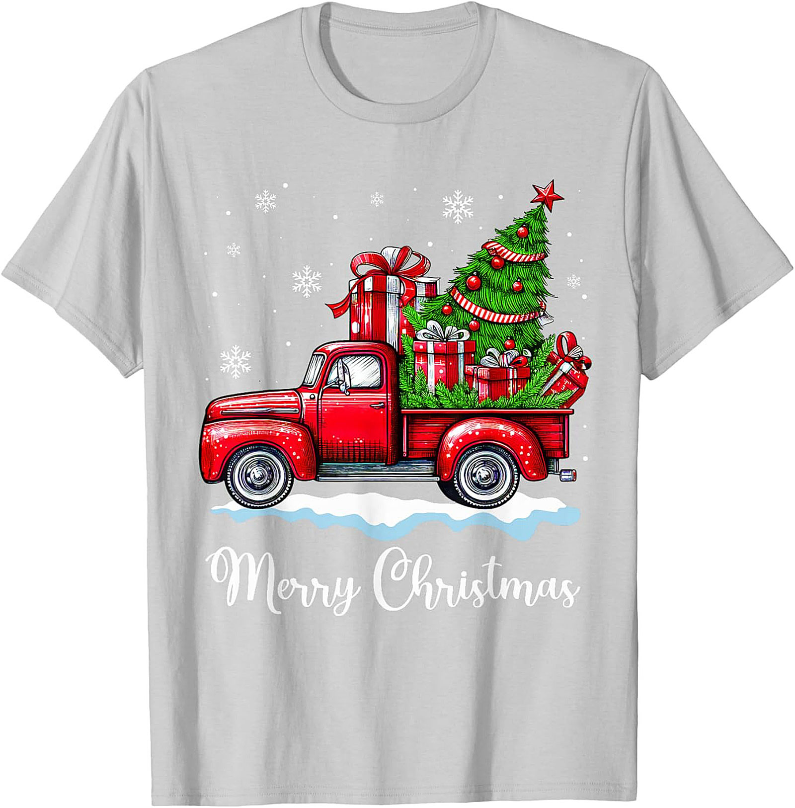 Vintage Christmas Truck T-Shirt Merry Christmas Tee
