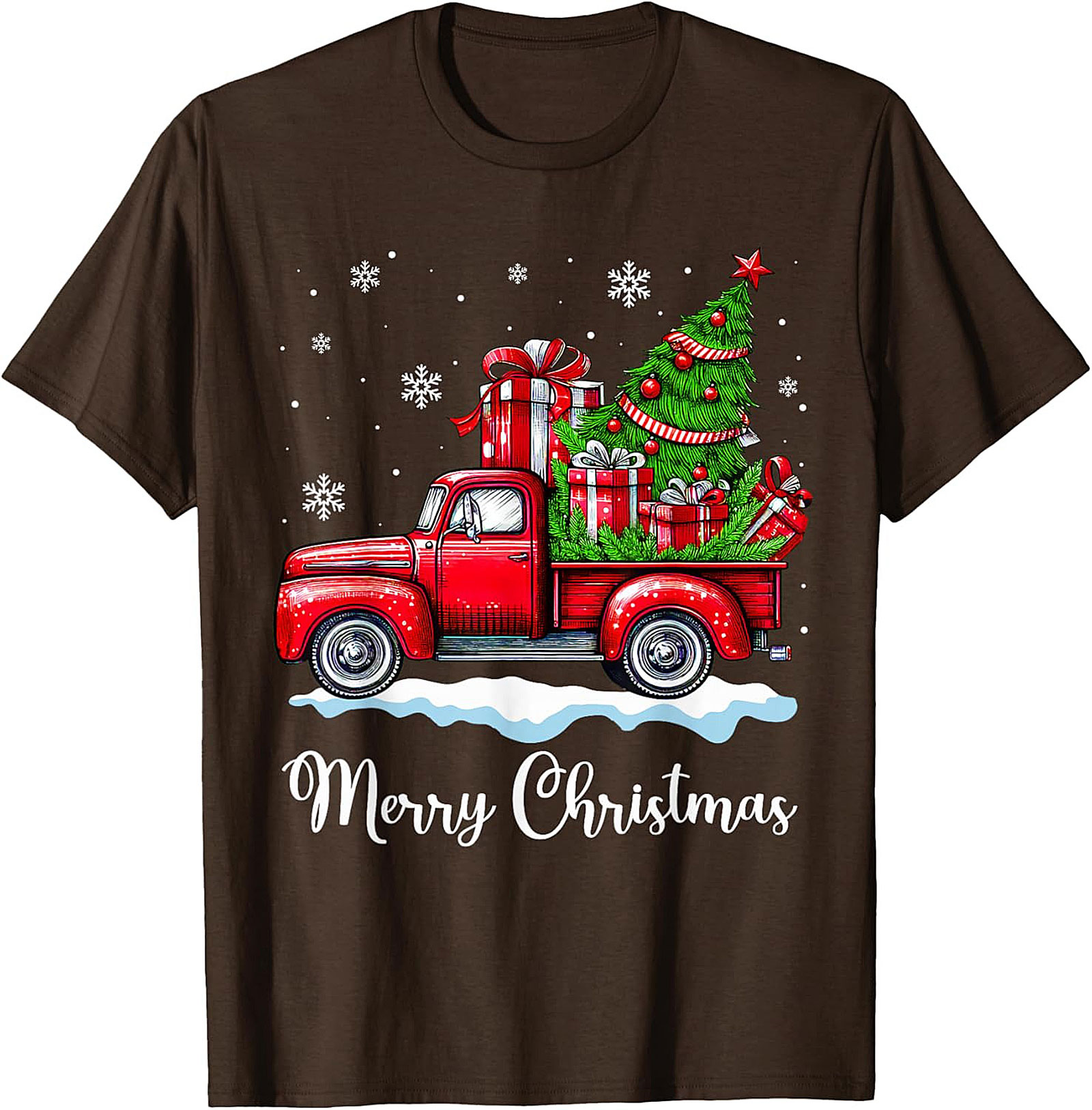 Vintage Christmas Truck T-Shirt Merry Christmas Tee