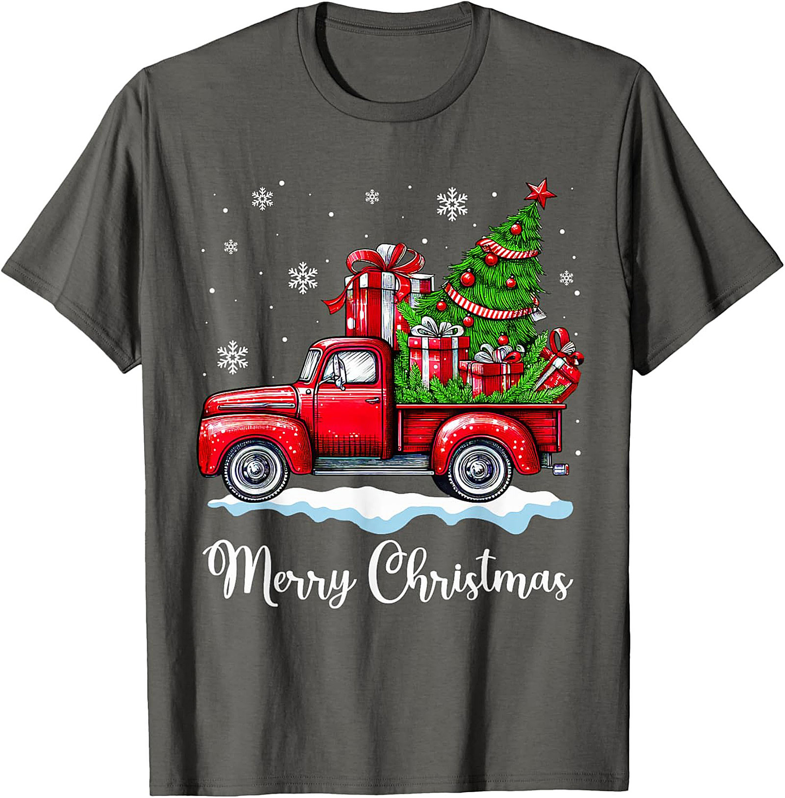 Vintage Christmas Truck T-Shirt Merry Christmas Tee