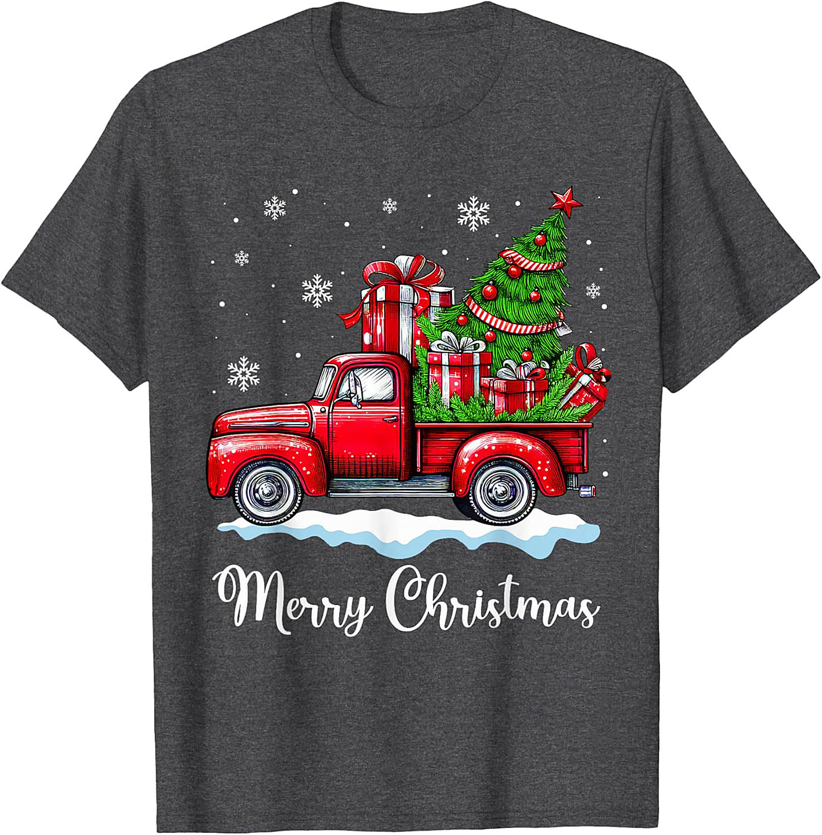 Vintage Christmas Truck T-Shirt Merry Christmas Tee