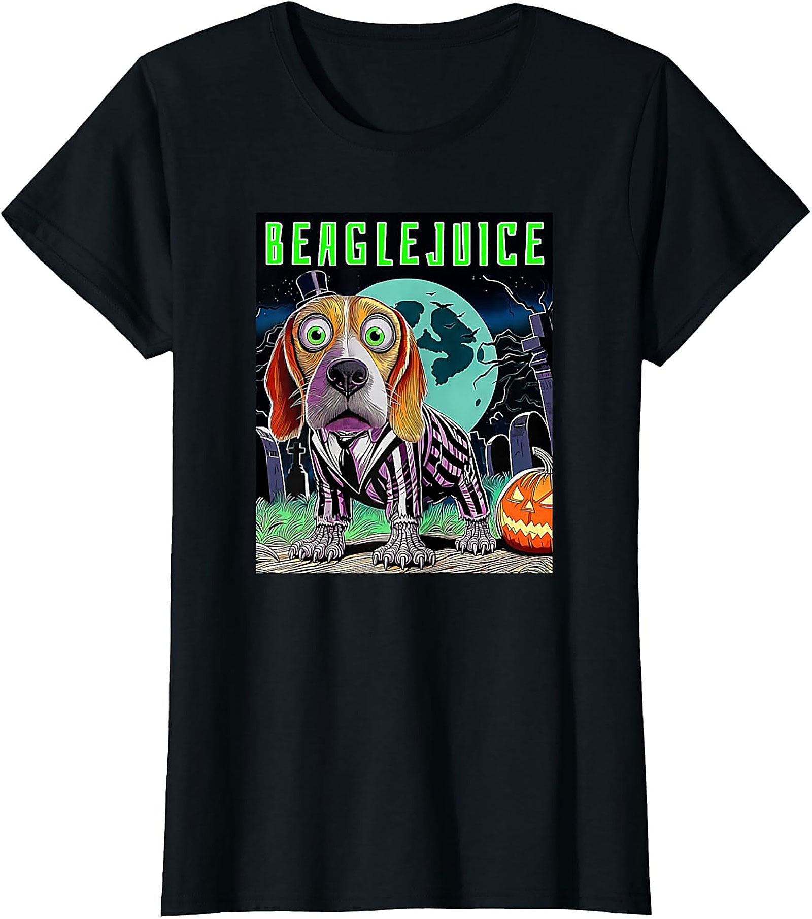 Beaglejuice Funny Graphic Tee | Spooky Halloween Unisex Shirt