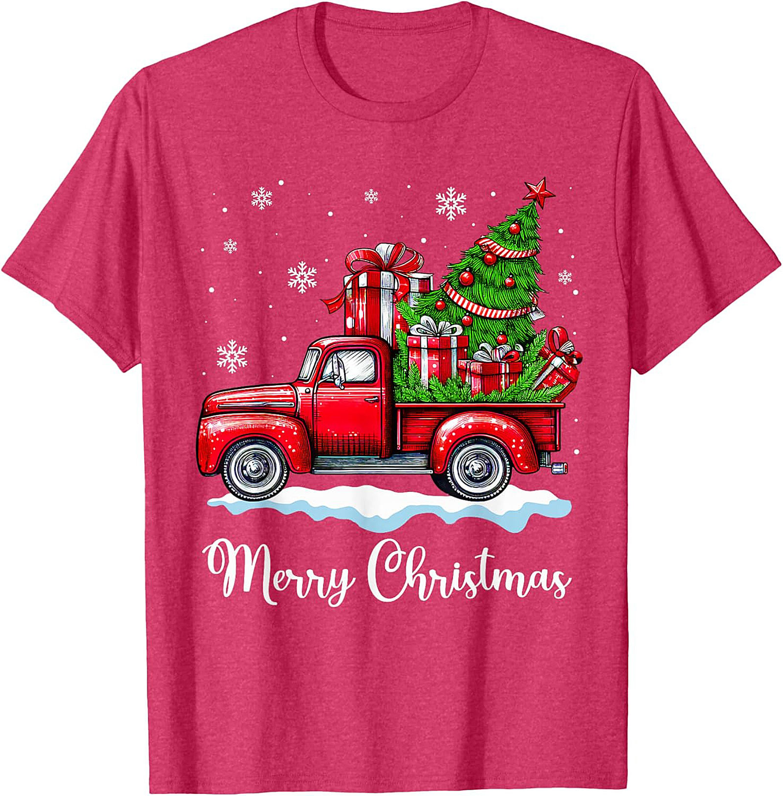 Vintage Christmas Truck T-Shirt Merry Christmas Tee