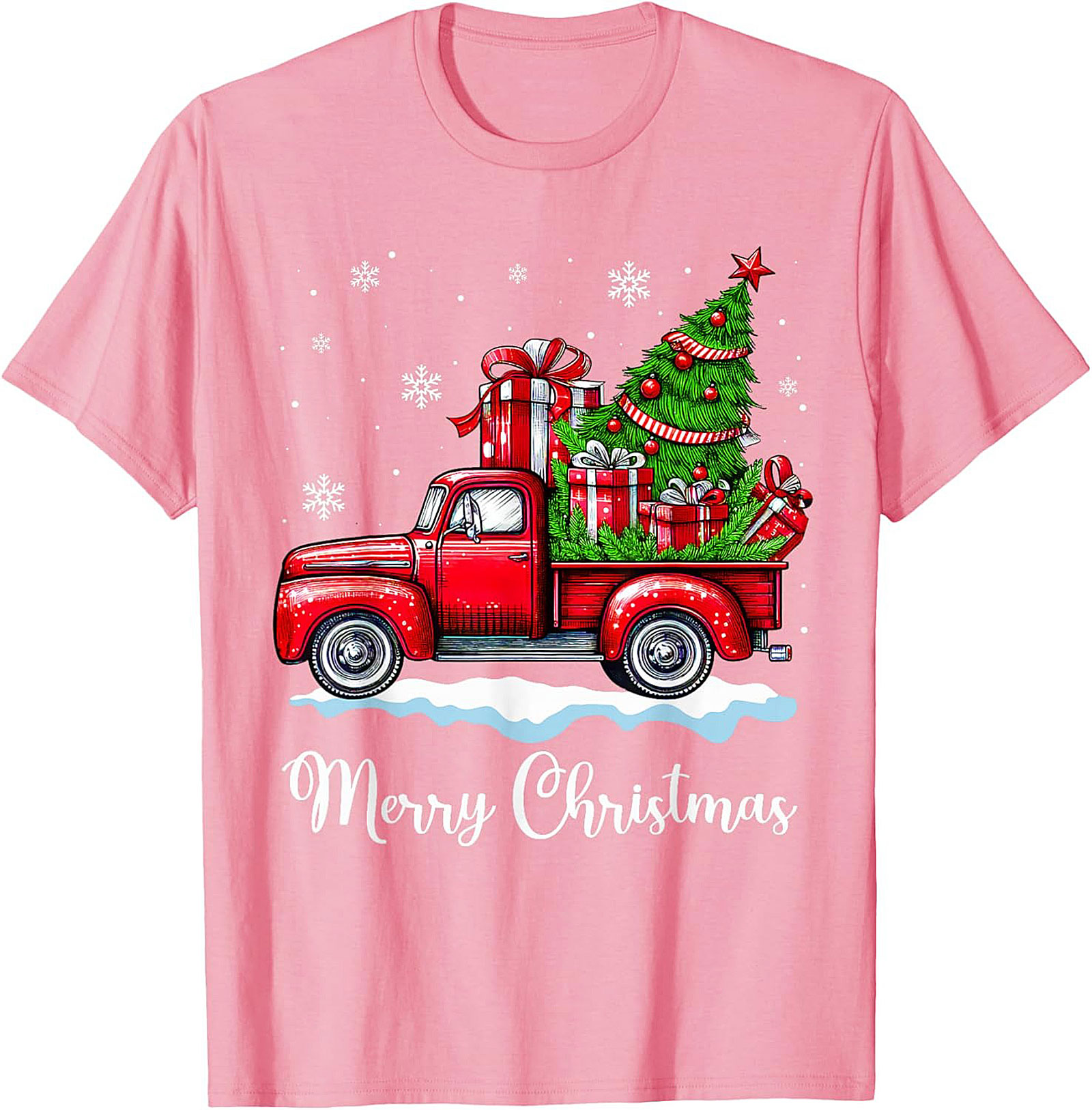Vintage Christmas Truck T-Shirt Merry Christmas Tee