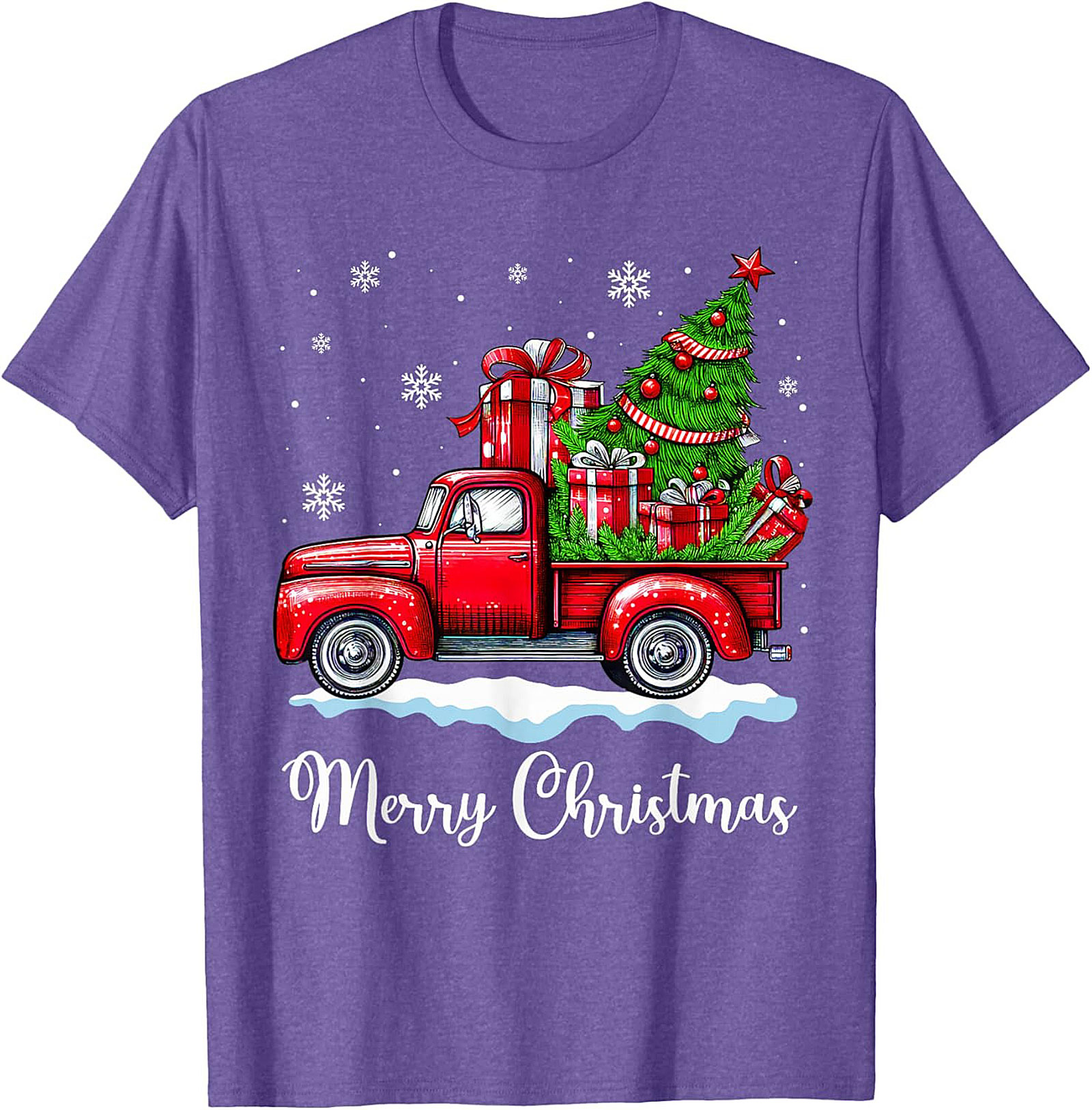 Vintage Christmas Truck T-Shirt Merry Christmas Tee