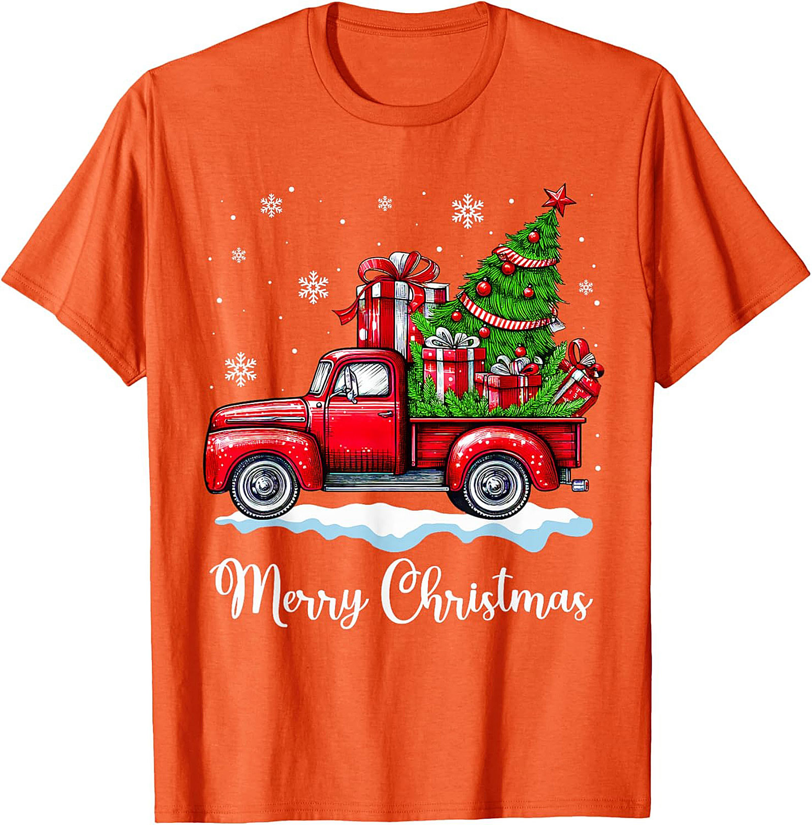 Vintage Christmas Truck T-Shirt Merry Christmas Tee