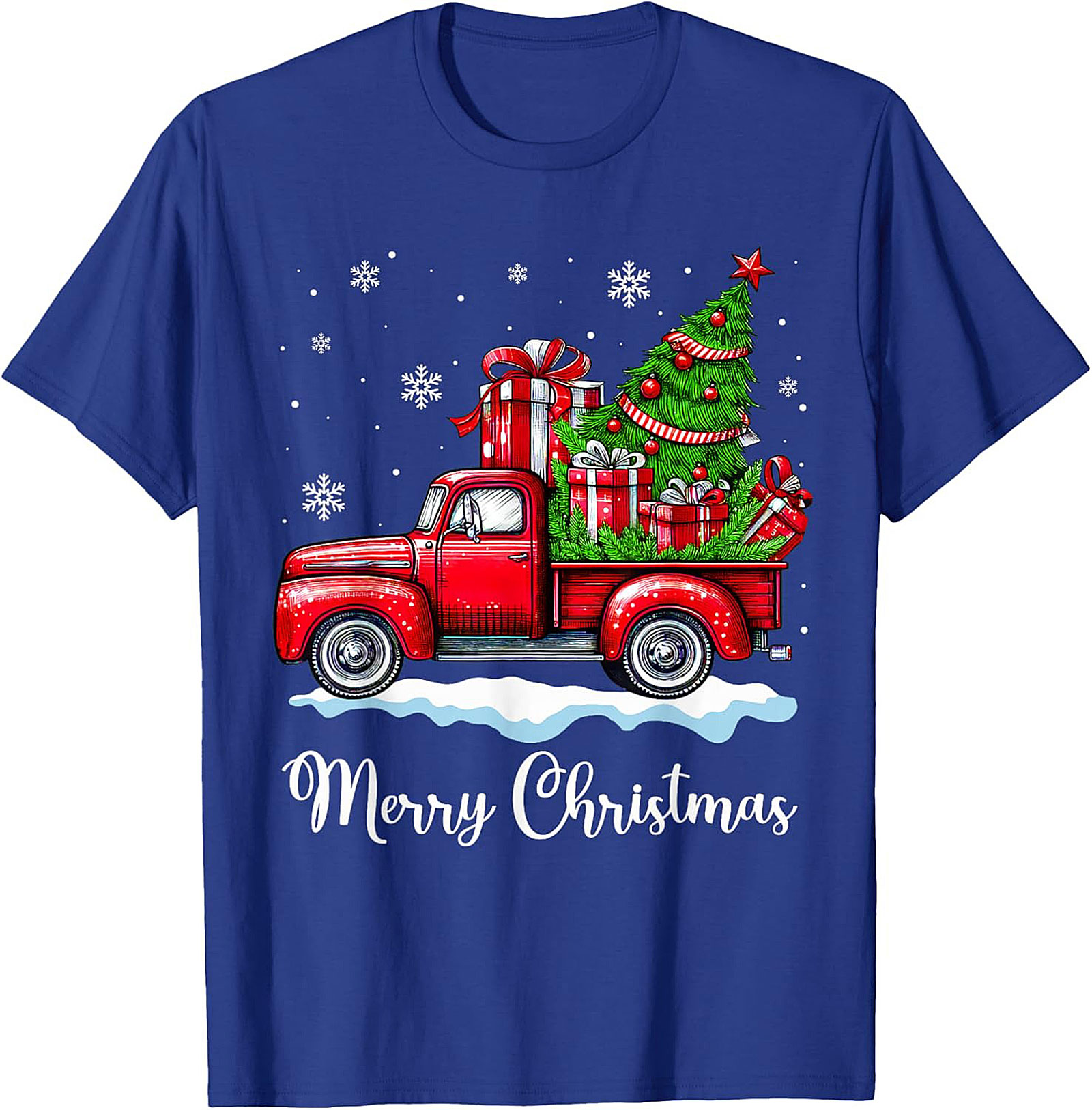 Vintage Christmas Truck T-Shirt Merry Christmas Tee