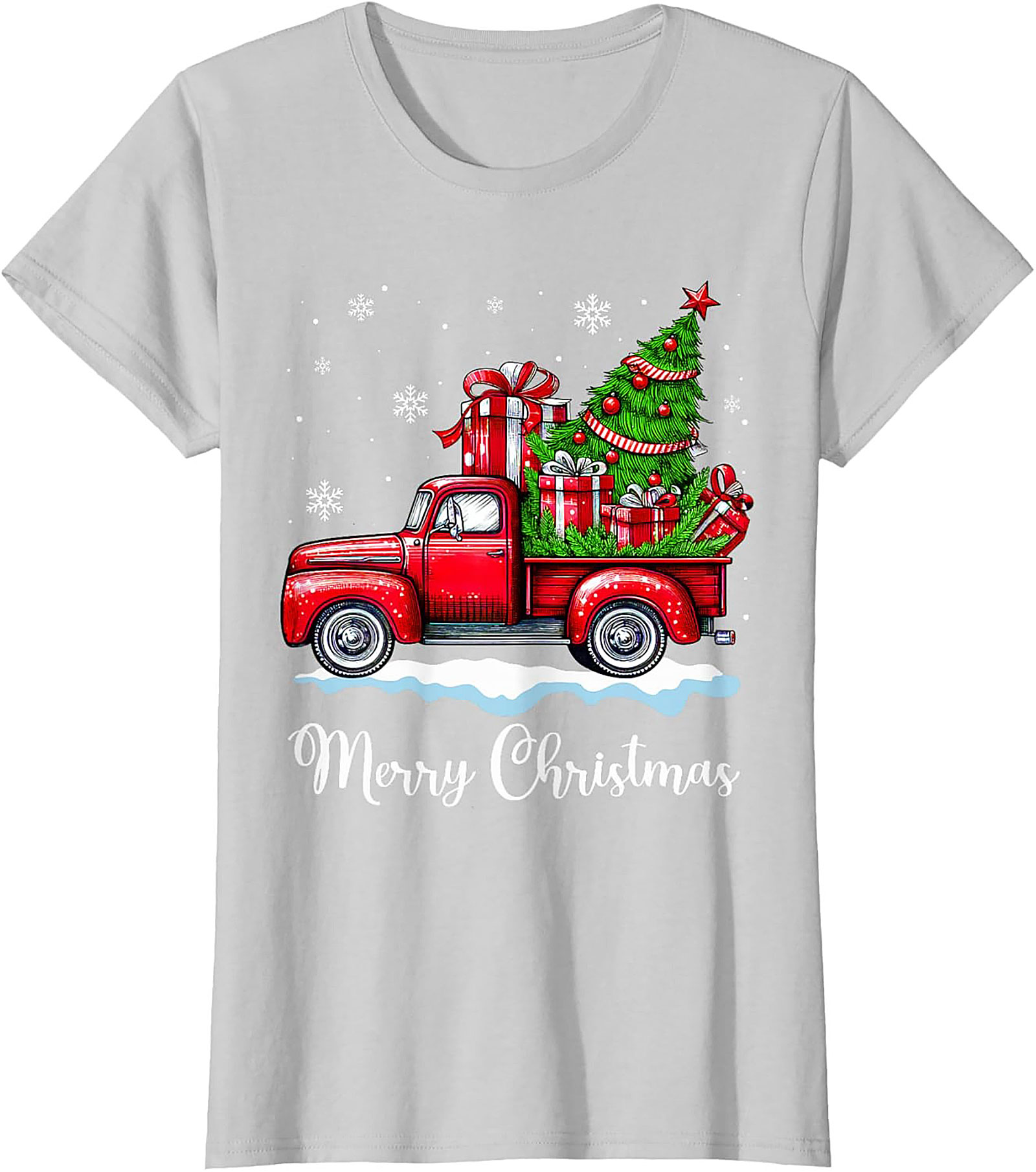 Vintage Christmas Truck T-Shirt Merry Christmas Tee