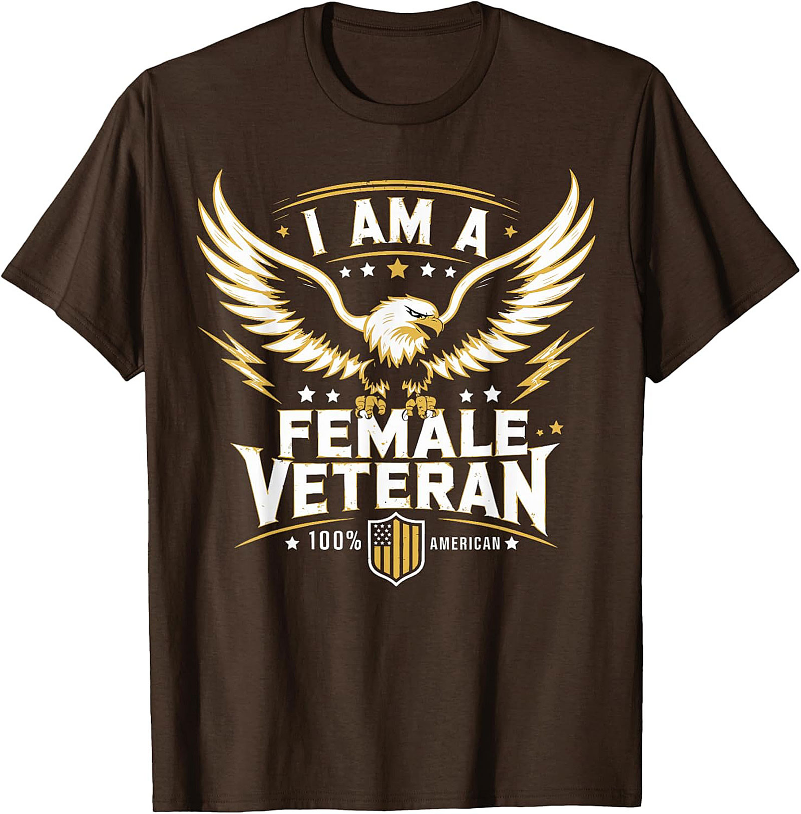 Female Veteran T-shirt | Patriotic American Eagle Graphic Tee
