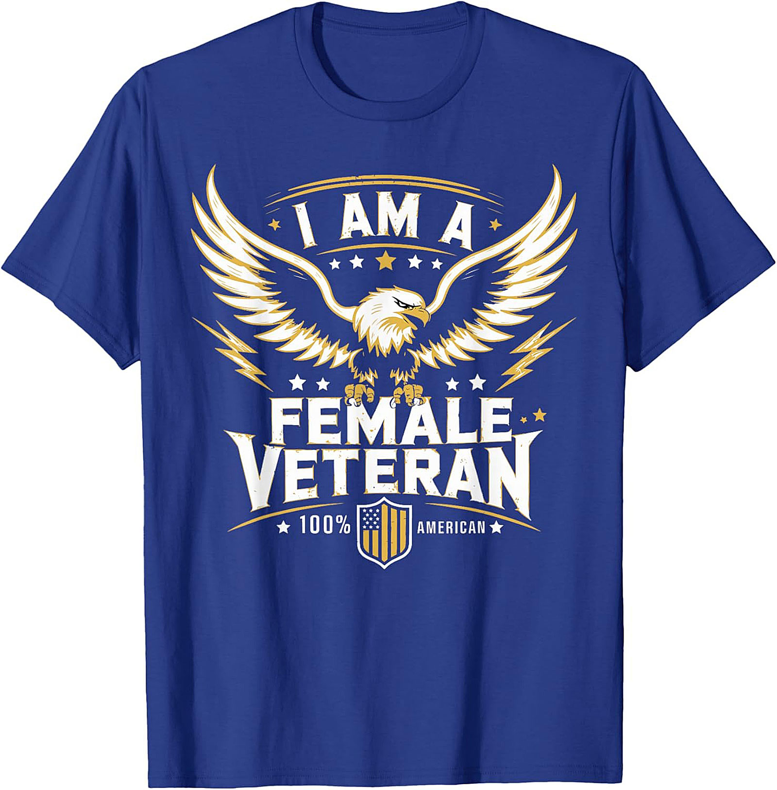Female Veteran T-shirt | Patriotic American Eagle Graphic Tee