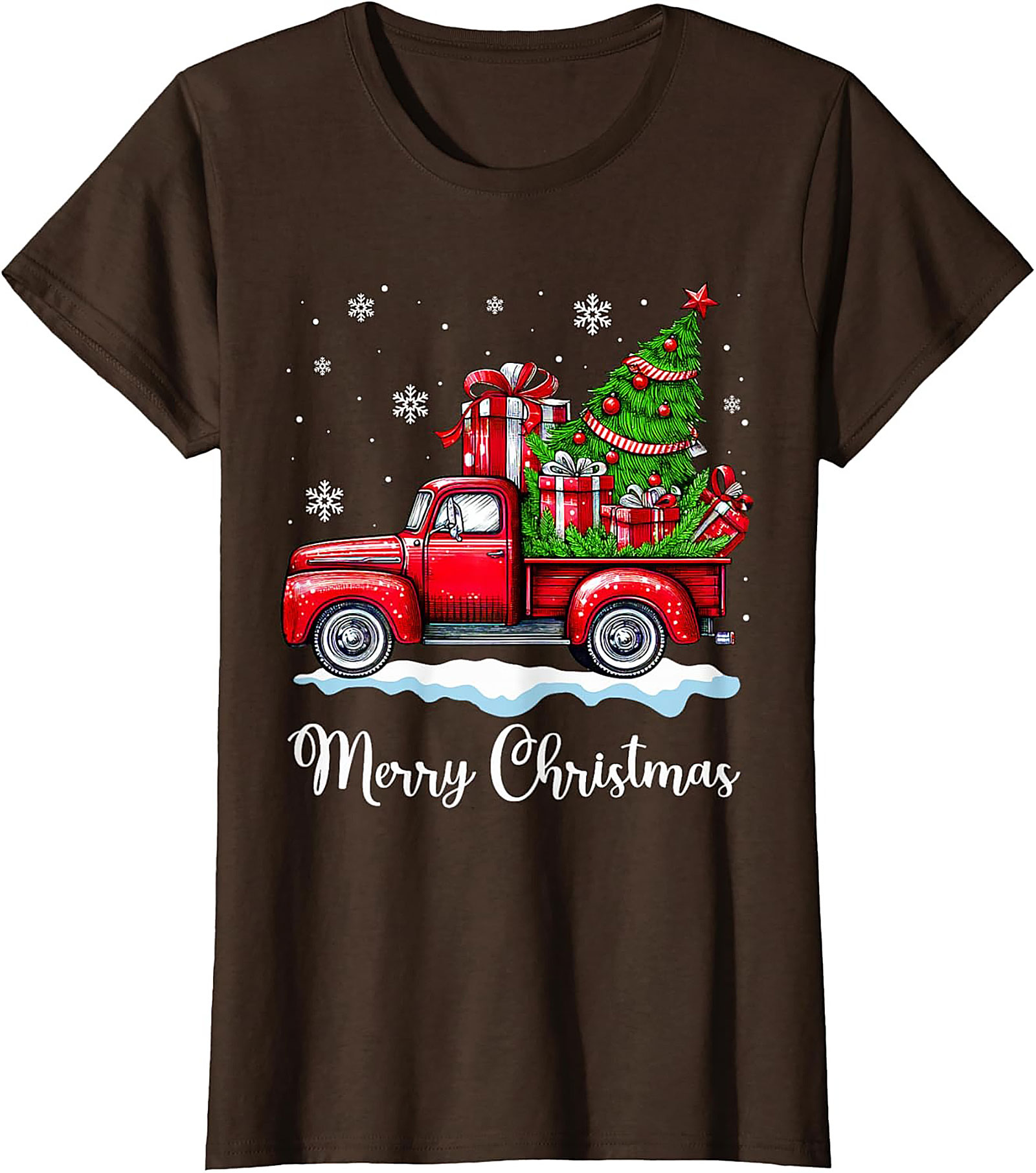 Vintage Christmas Truck T-Shirt Merry Christmas Tee