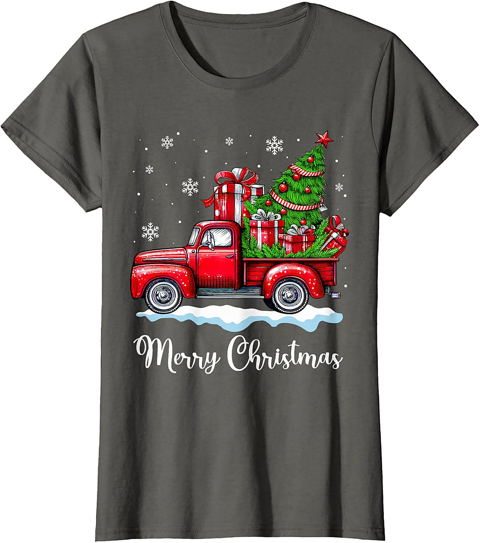 Vintage Christmas Truck T-Shirt Merry Christmas Tee