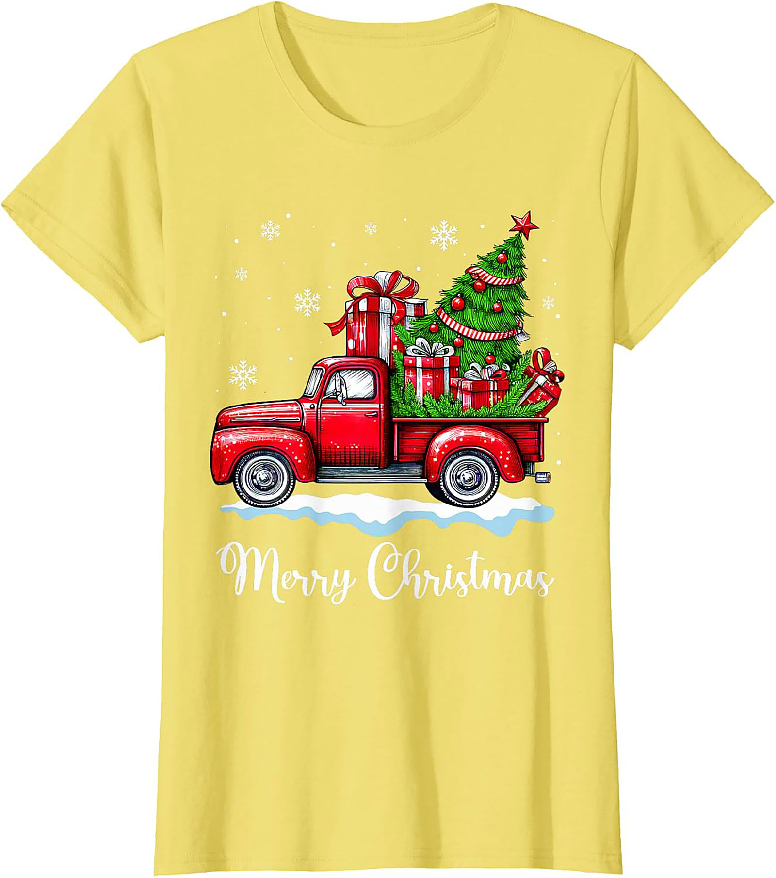 Vintage Christmas Truck T-Shirt Merry Christmas Tee