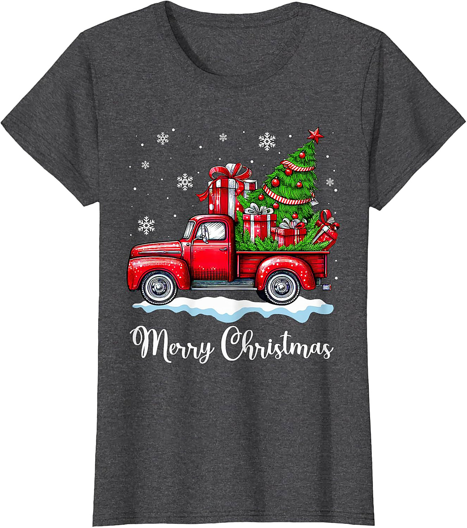 Vintage Christmas Truck T-Shirt Merry Christmas Tee