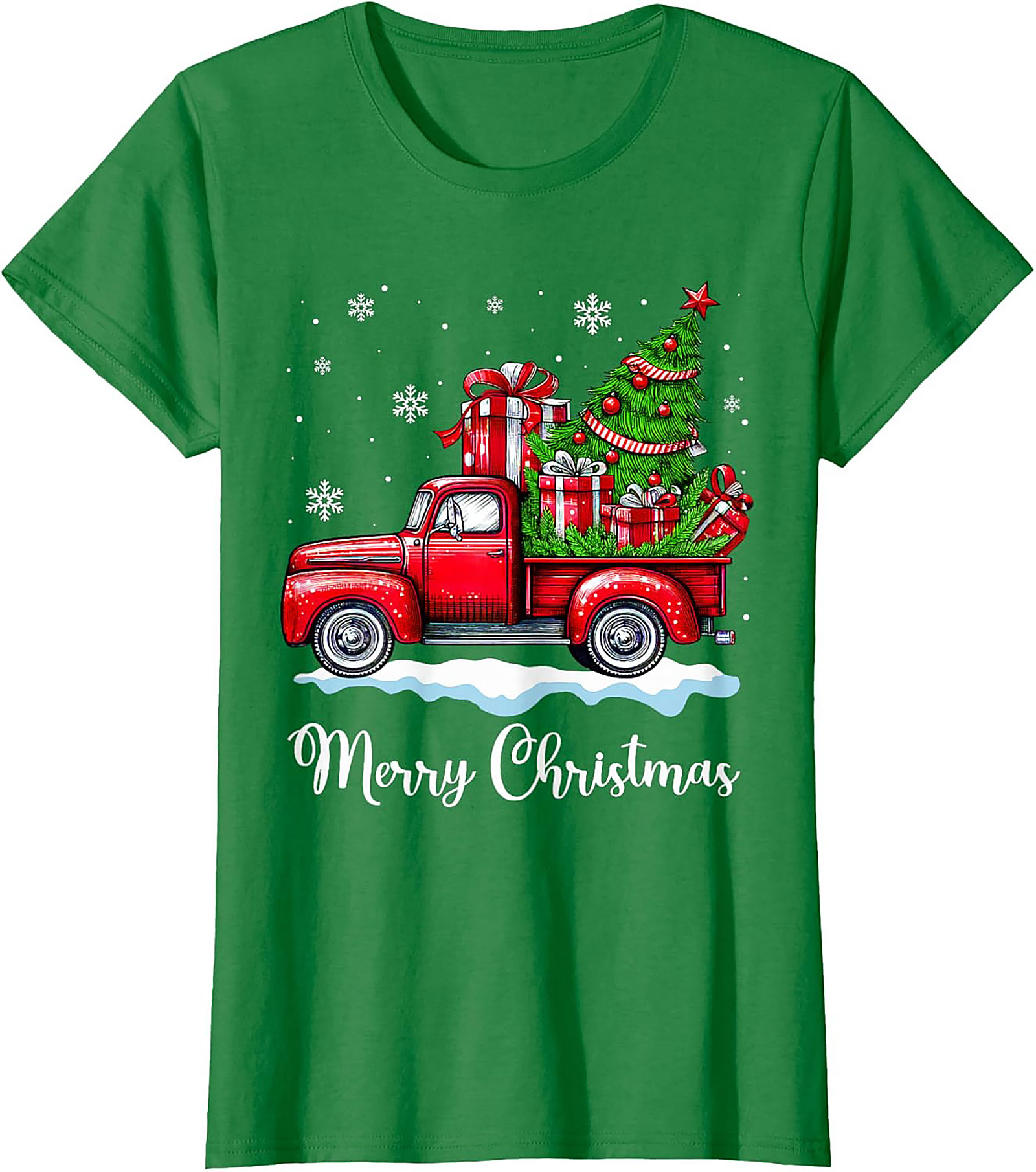 Vintage Christmas Truck T-Shirt Merry Christmas Tee