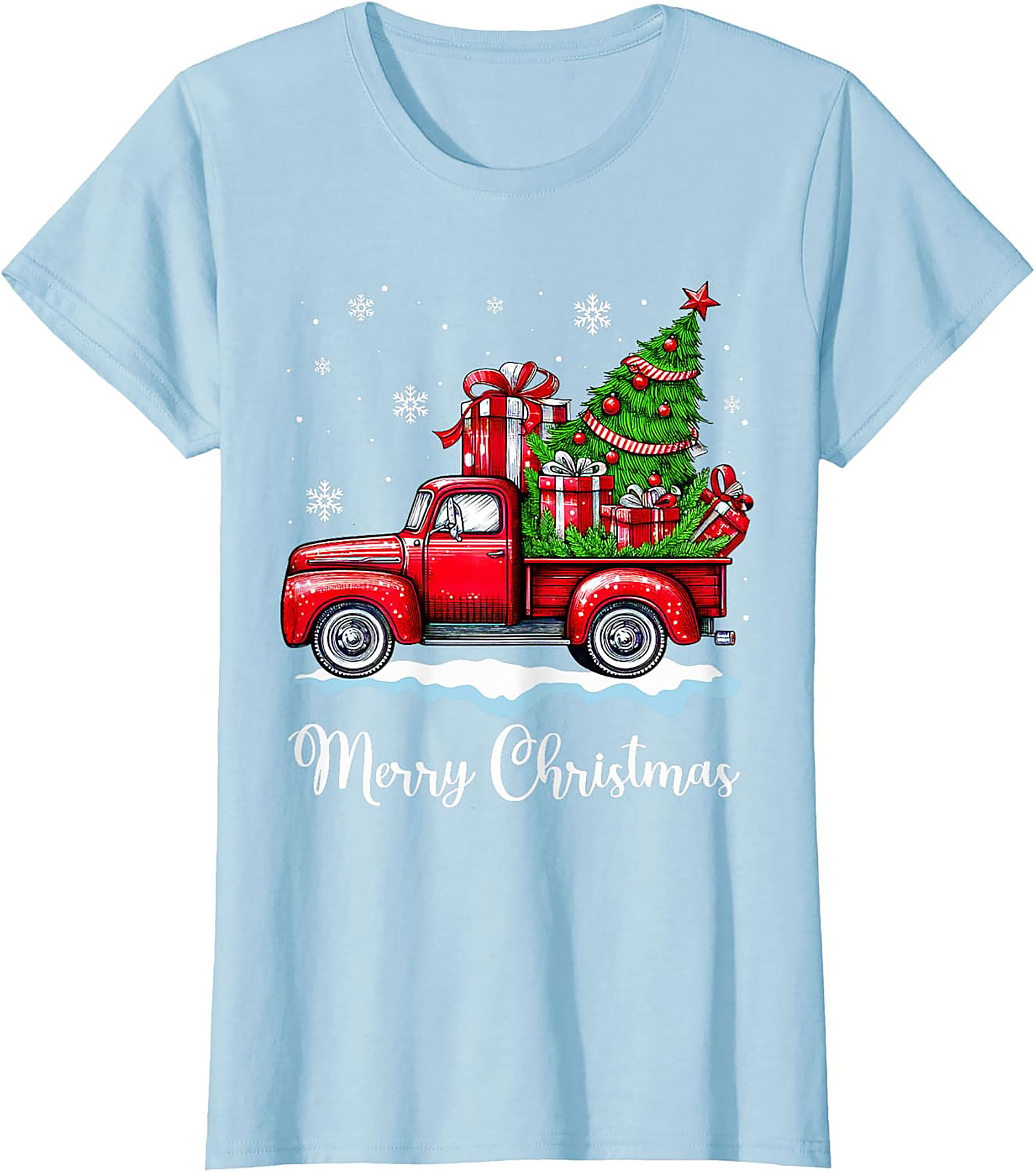 Vintage Christmas Truck T-Shirt Merry Christmas Tee