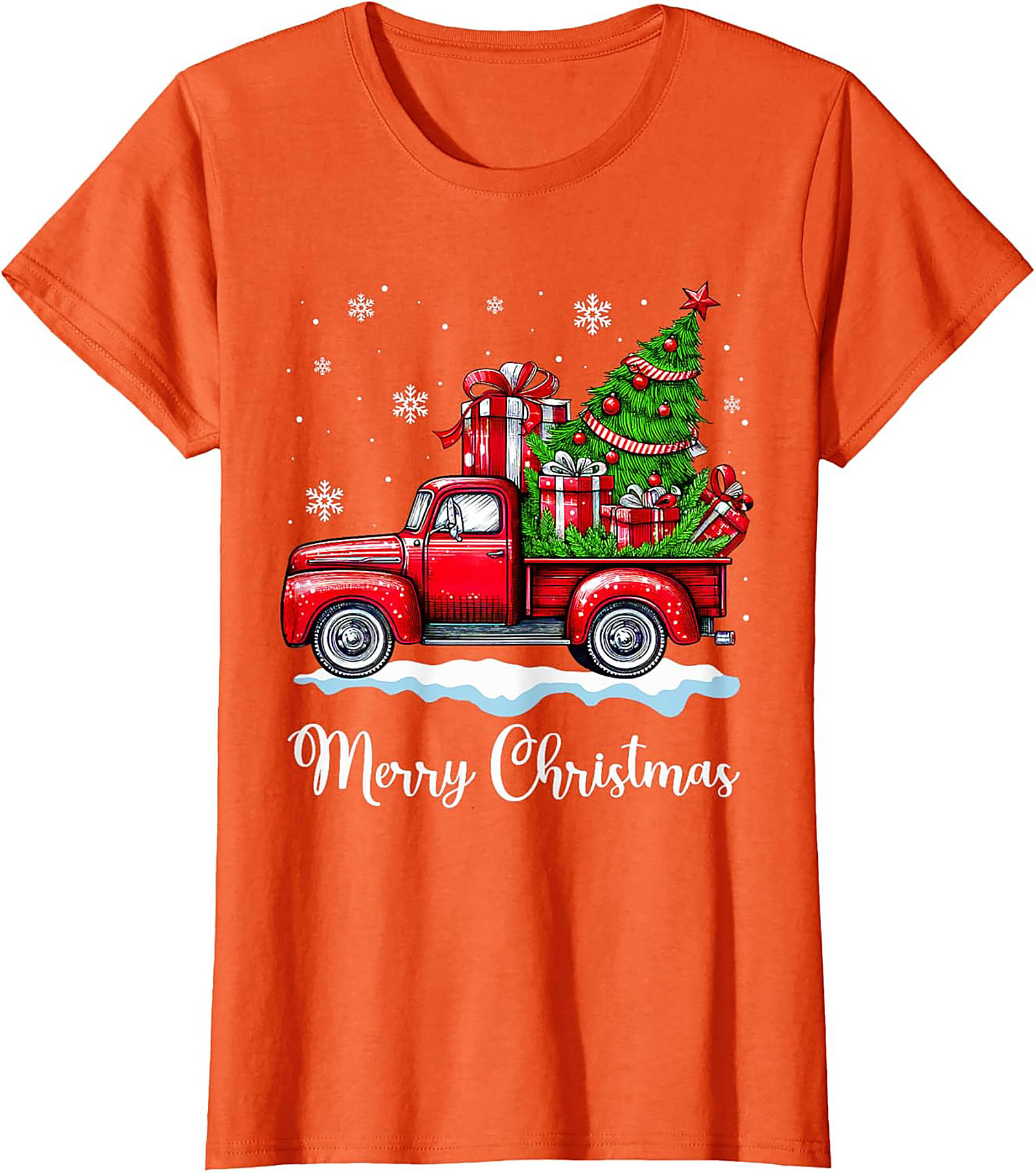 Vintage Christmas Truck T-Shirt Merry Christmas Tee