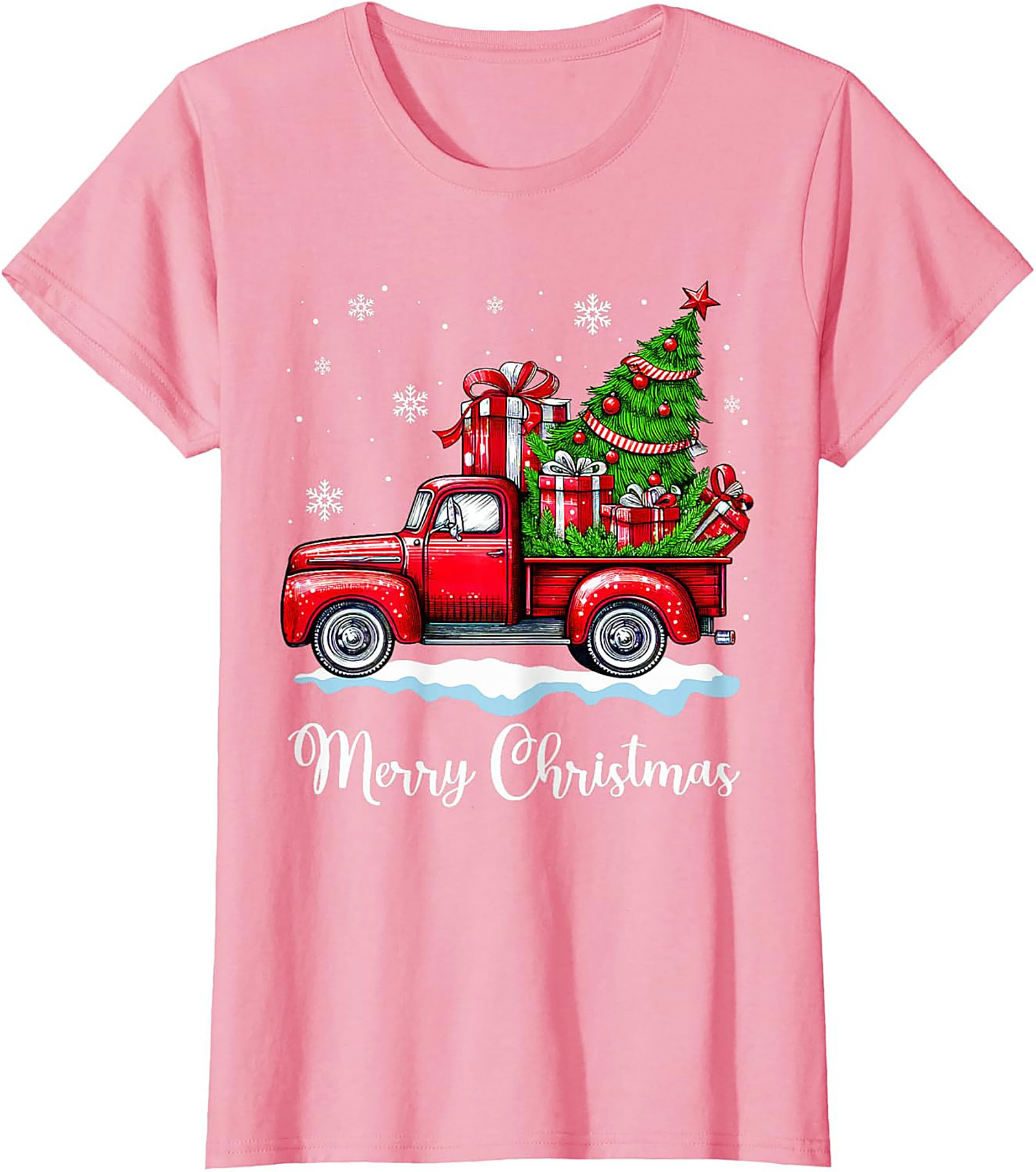 Vintage Christmas Truck T-Shirt Merry Christmas Tee