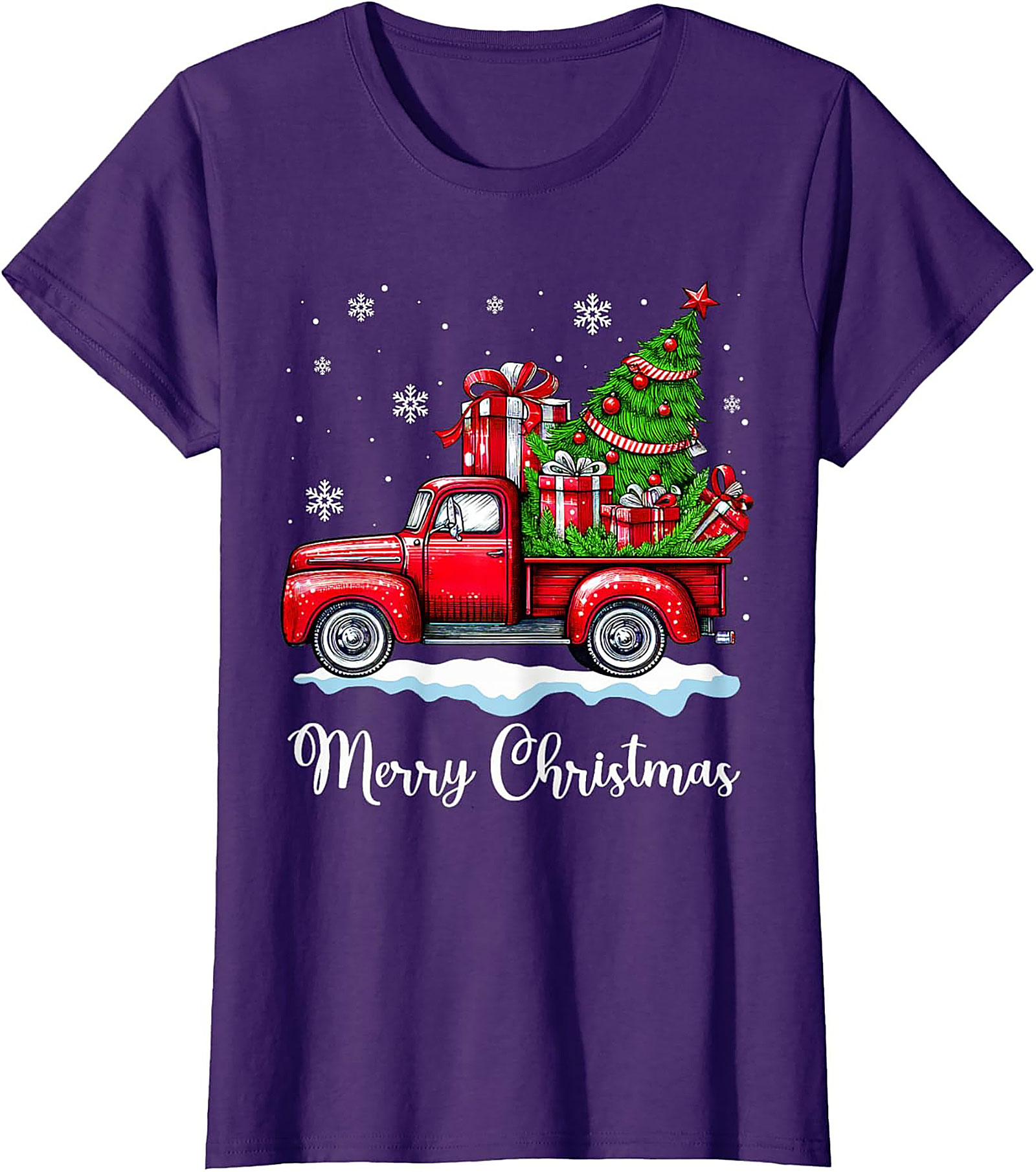 Vintage Christmas Truck T-Shirt Merry Christmas Tee