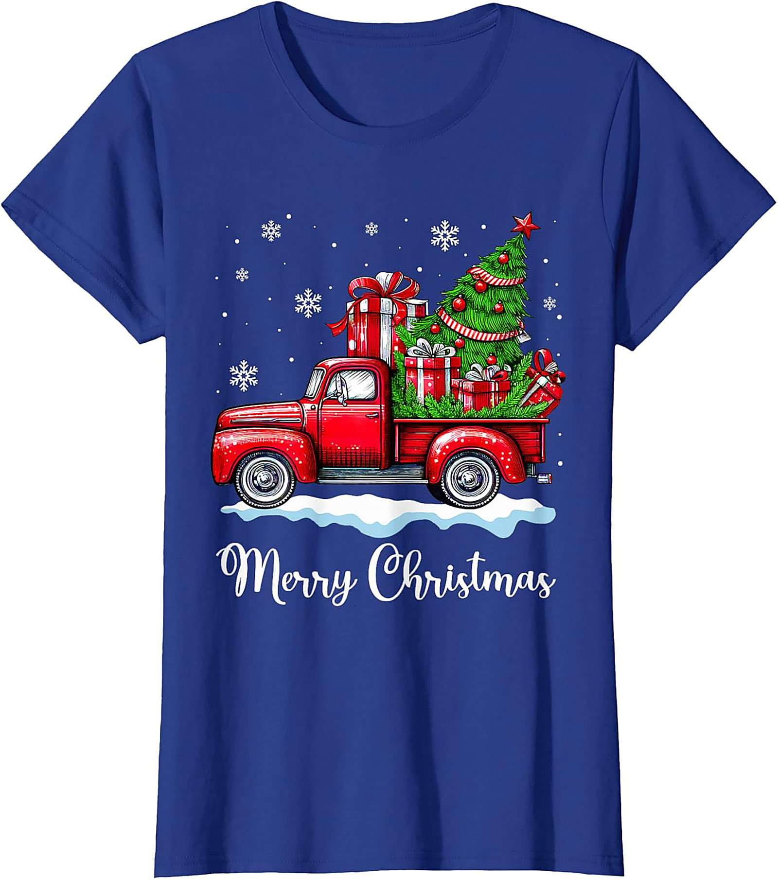 Vintage Christmas Truck T-Shirt Merry Christmas Tee