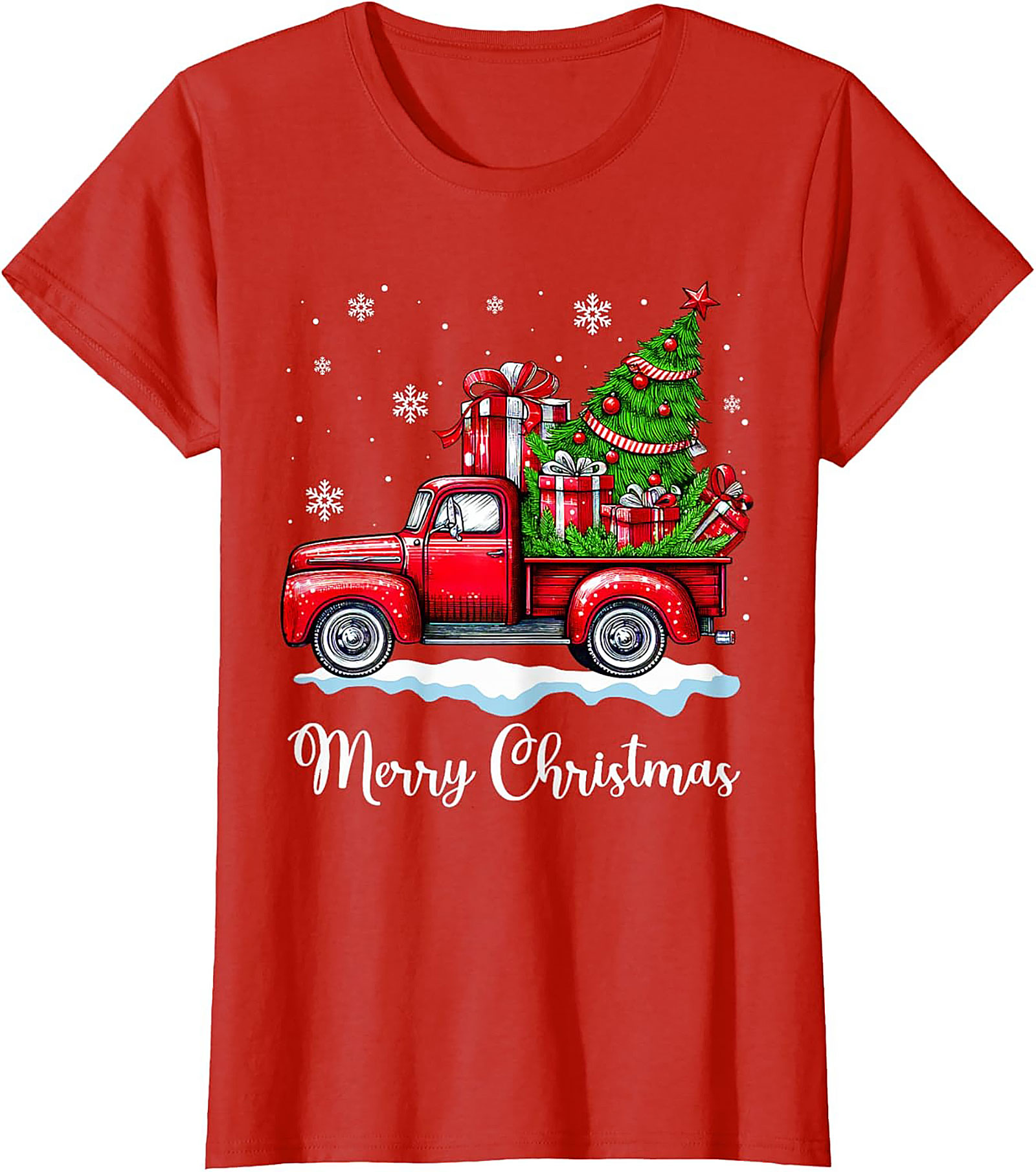 Vintage Christmas Truck T-Shirt Merry Christmas Tee