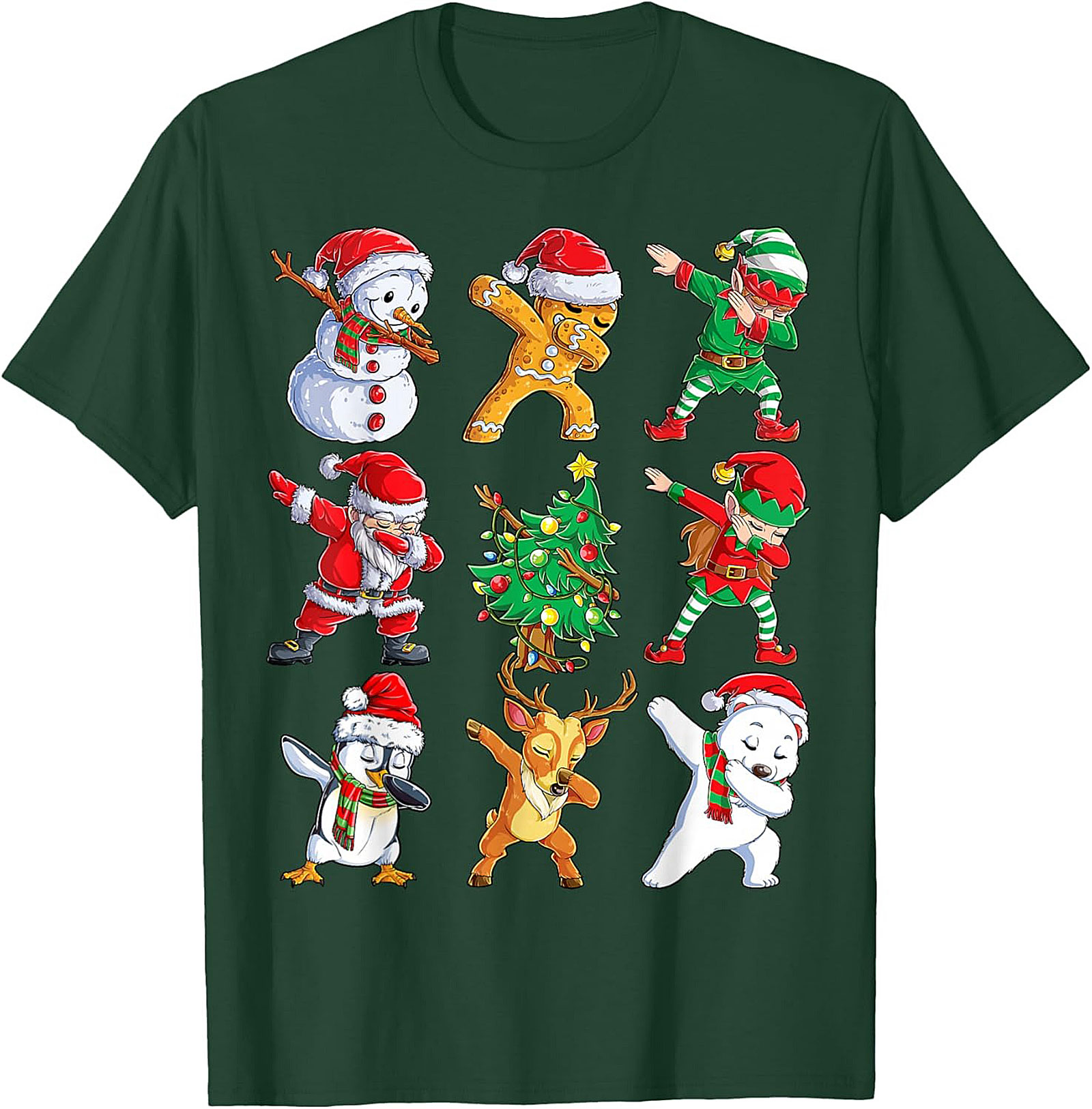 Funny Dabbing Christmas T-Shirt Holiday Graphic Tee