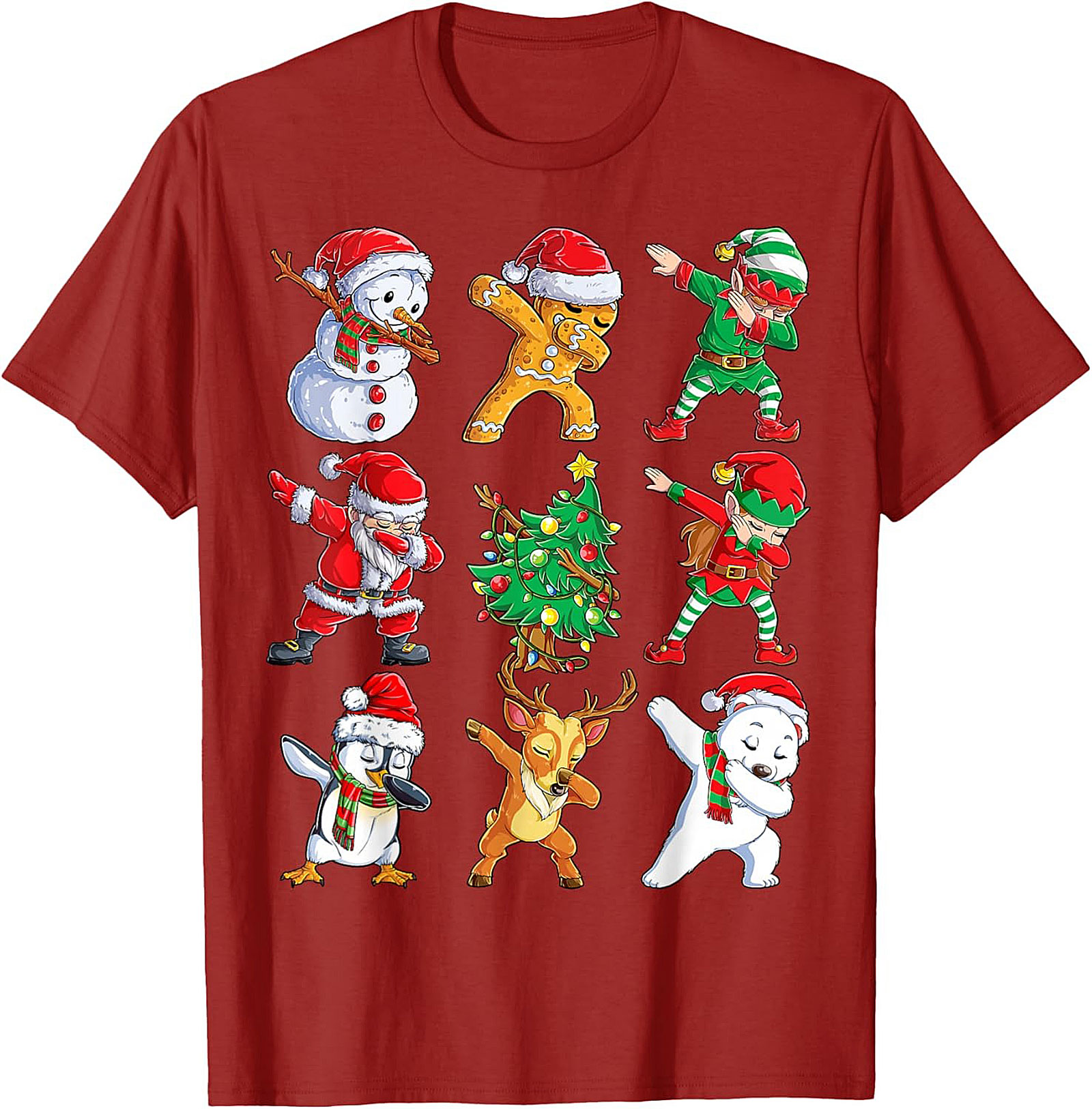 Funny Dabbing Christmas T-Shirt Holiday Graphic Tee