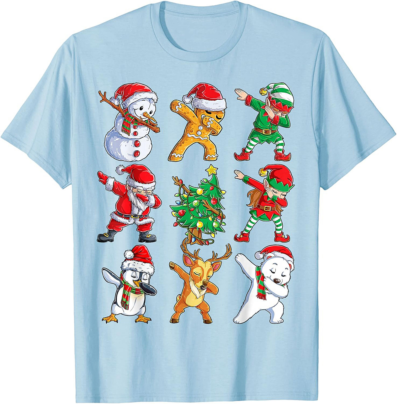 Funny Dabbing Christmas T-Shirt Holiday Graphic Tee
