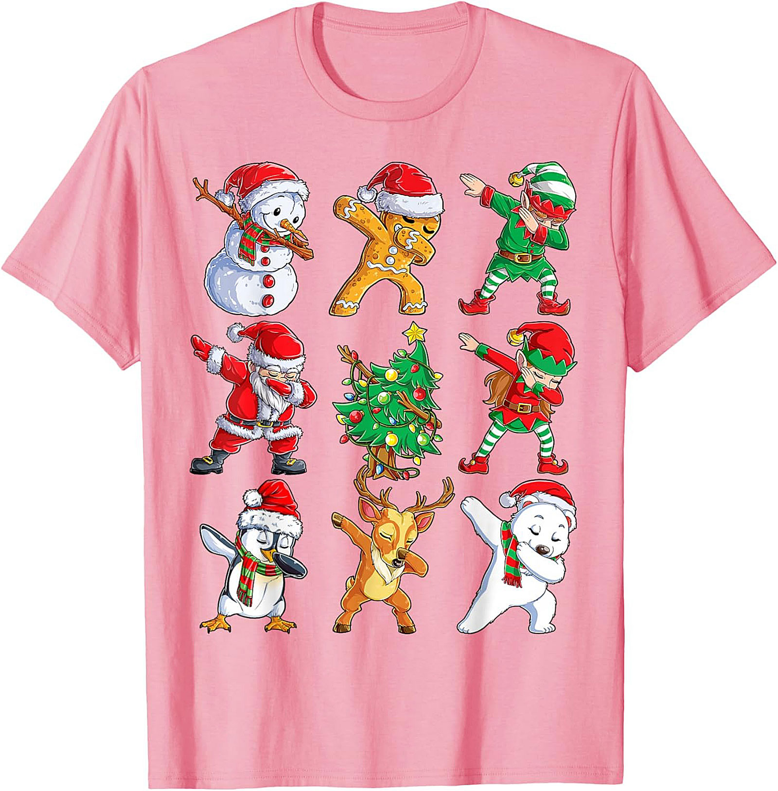 Funny Dabbing Christmas T-Shirt Holiday Graphic Tee