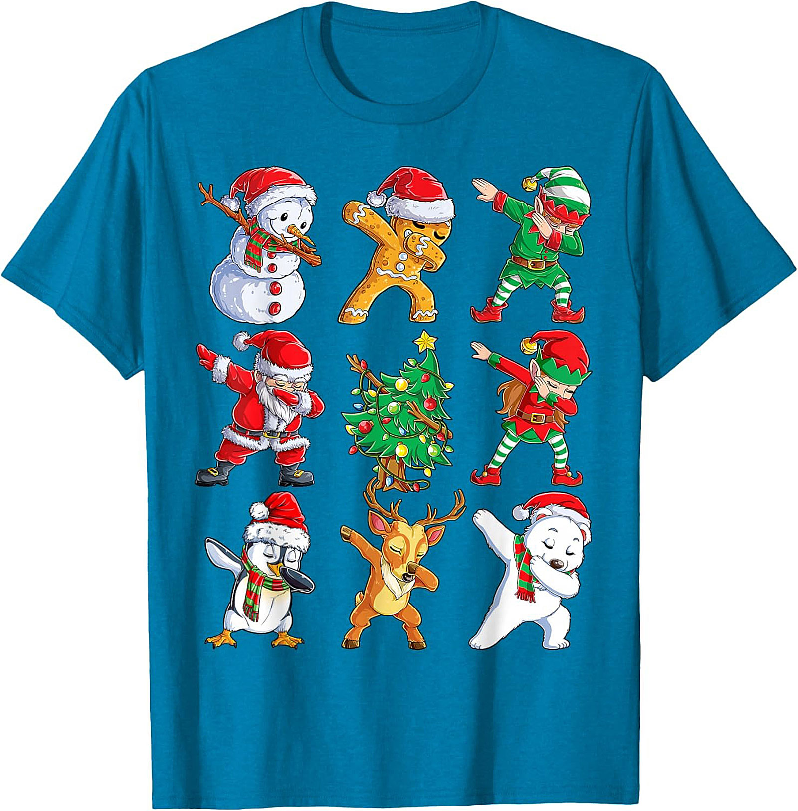 Funny Dabbing Christmas T-Shirt Holiday Graphic Tee