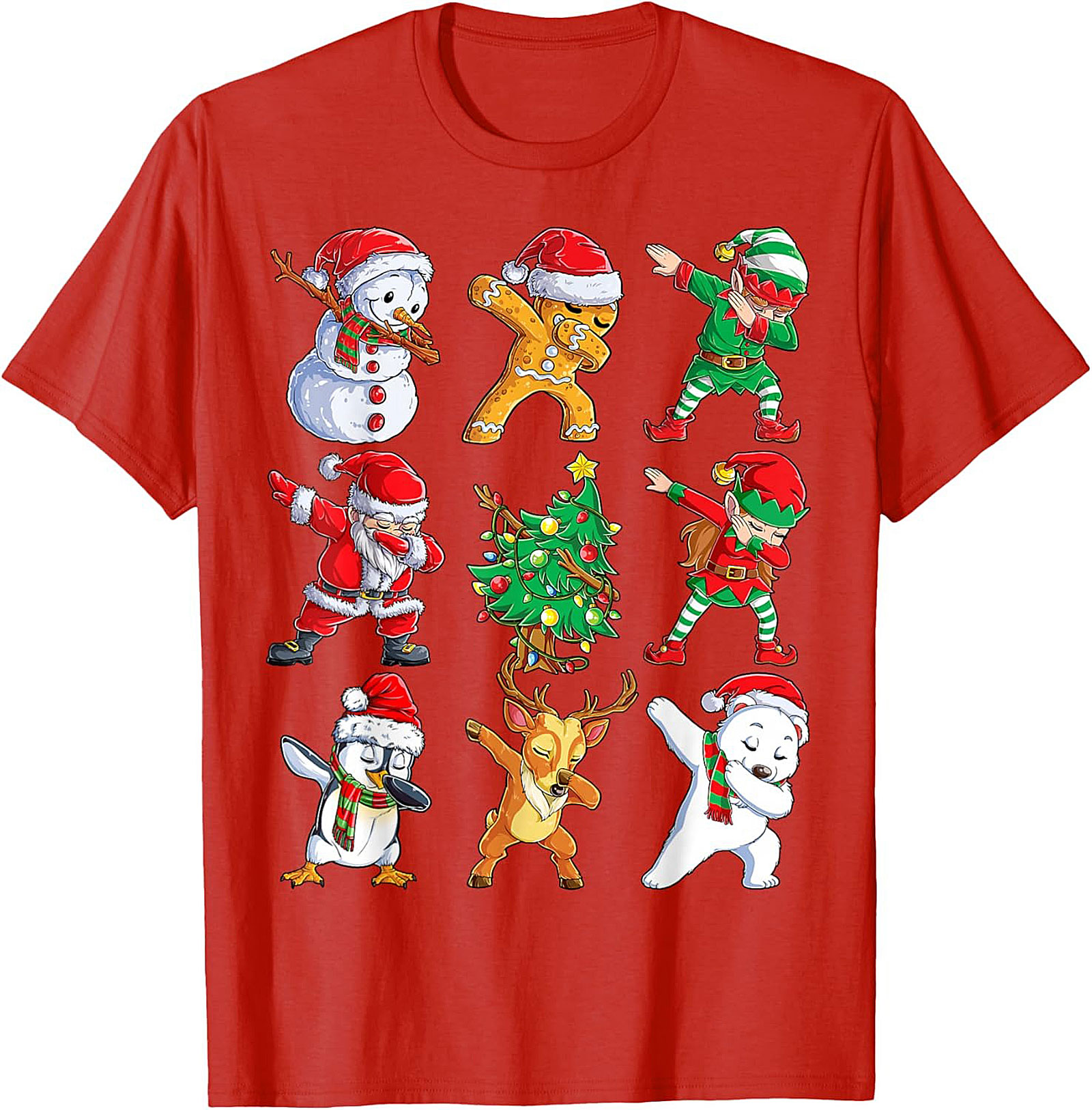 Funny Dabbing Christmas T-Shirt Holiday Graphic Tee