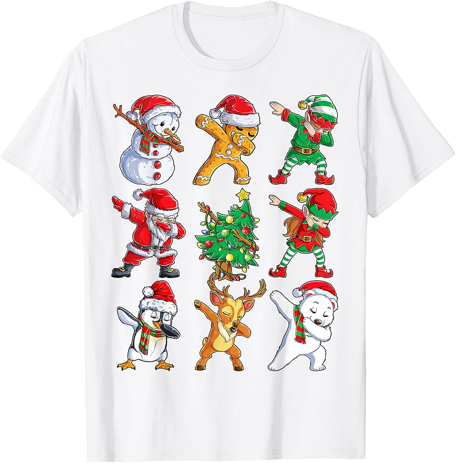Funny Dabbing Christmas T-Shirt Holiday Graphic Tee