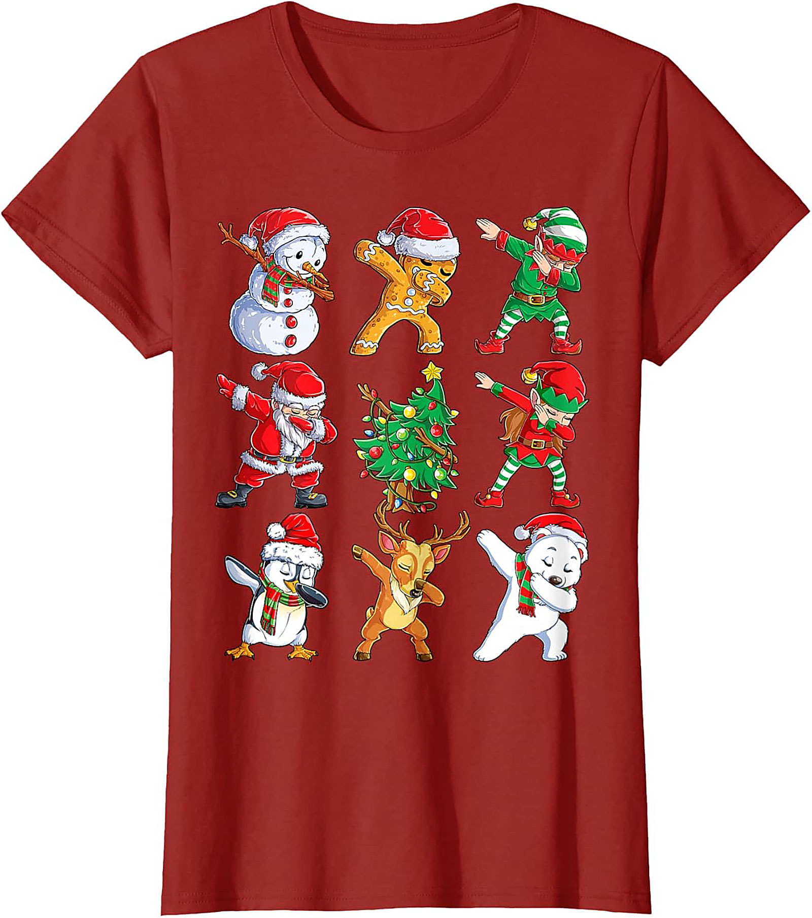 Funny Dabbing Christmas T-Shirt Holiday Graphic Tee
