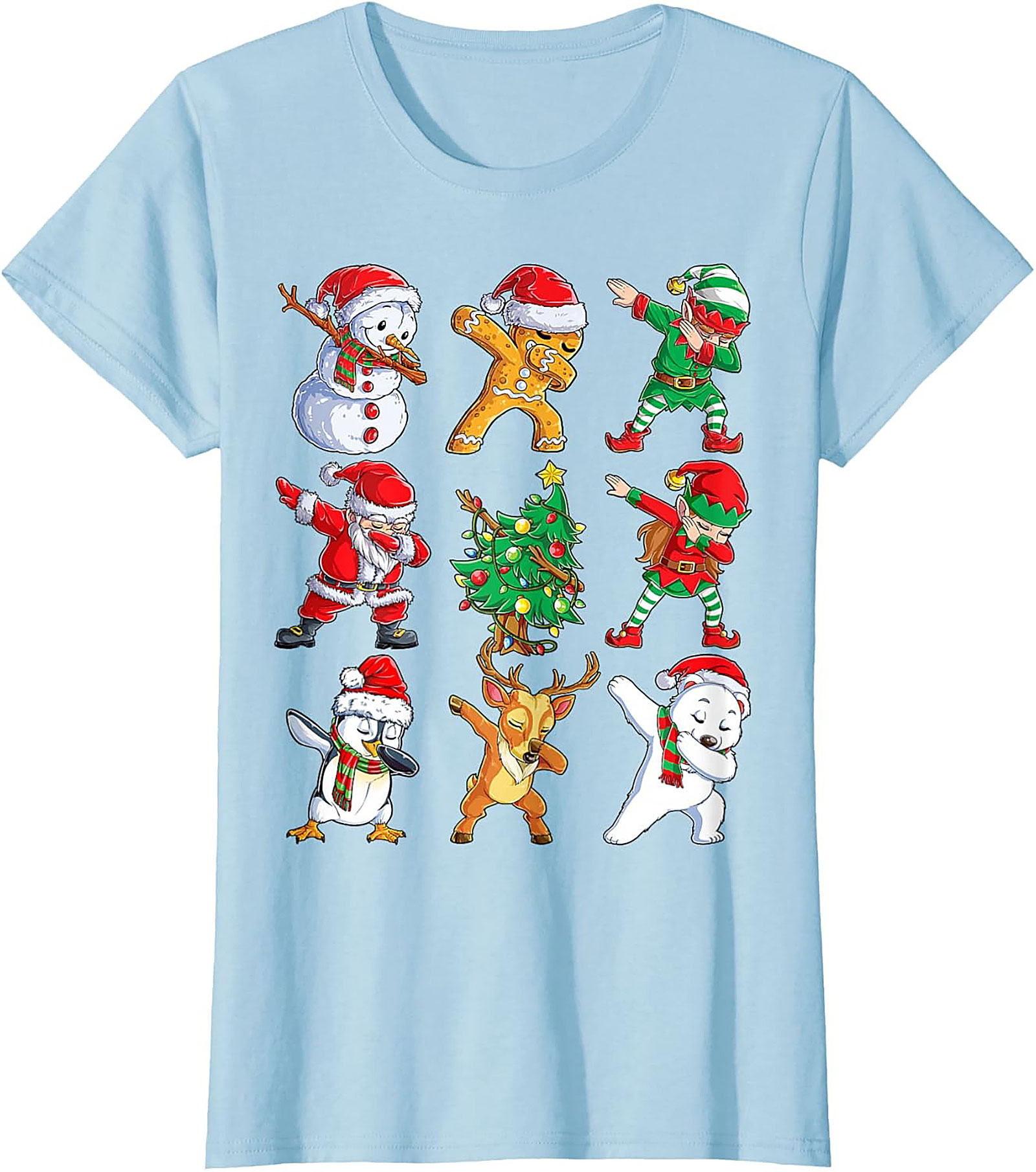 Funny Dabbing Christmas T-Shirt Holiday Graphic Tee