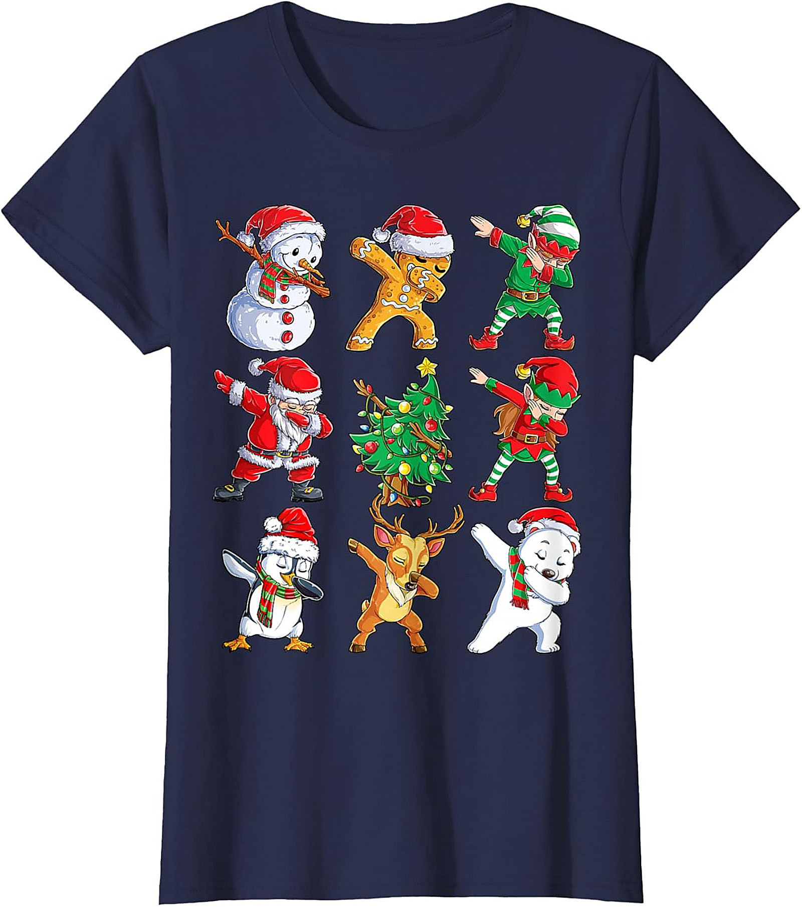 Funny Dabbing Christmas T-Shirt Holiday Graphic Tee