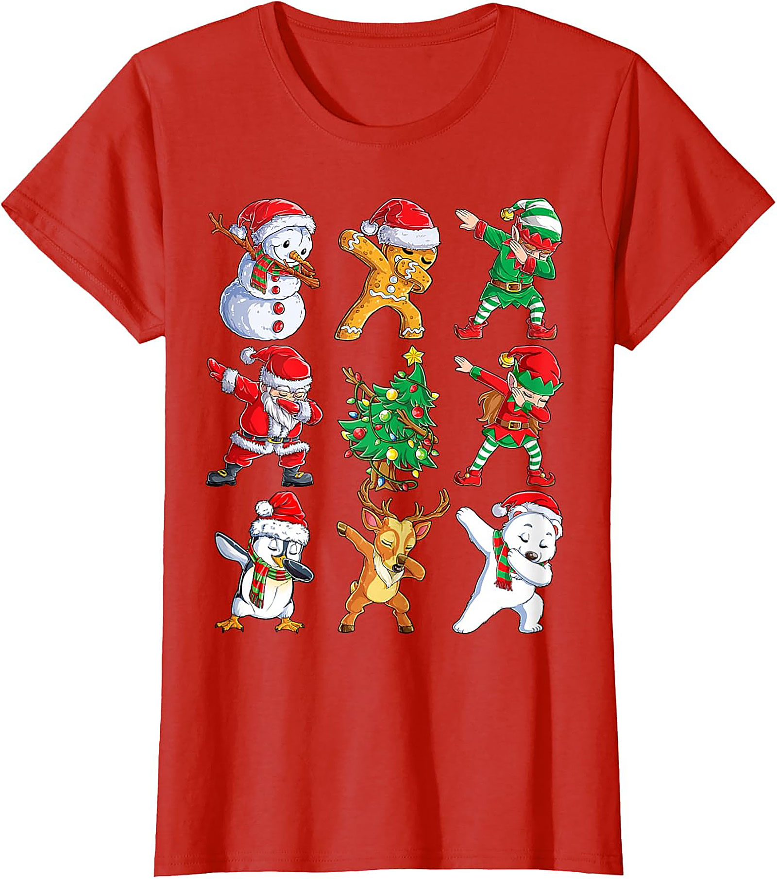 Funny Dabbing Christmas T-Shirt Holiday Graphic Tee