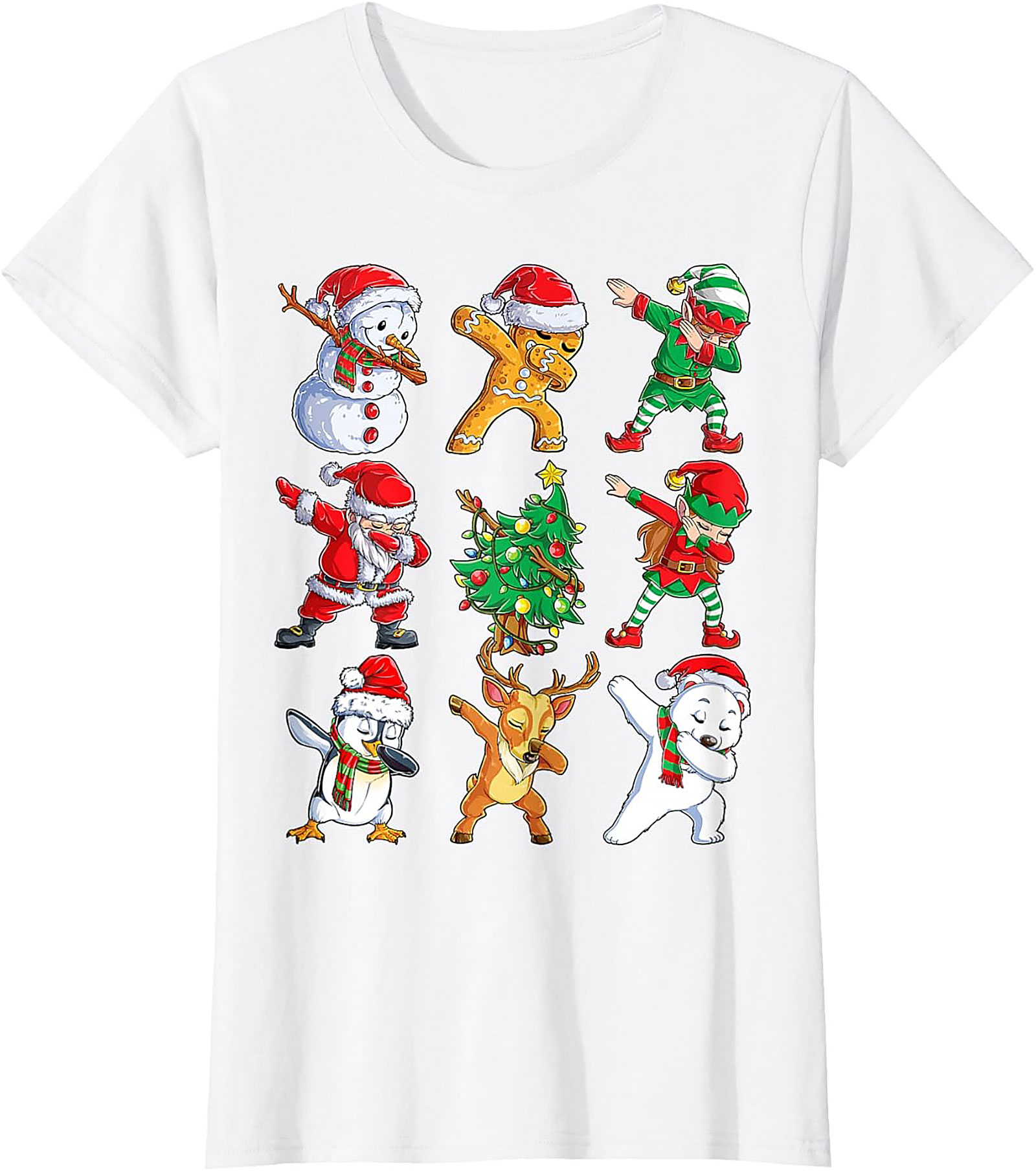Funny Dabbing Christmas T-Shirt Holiday Graphic Tee