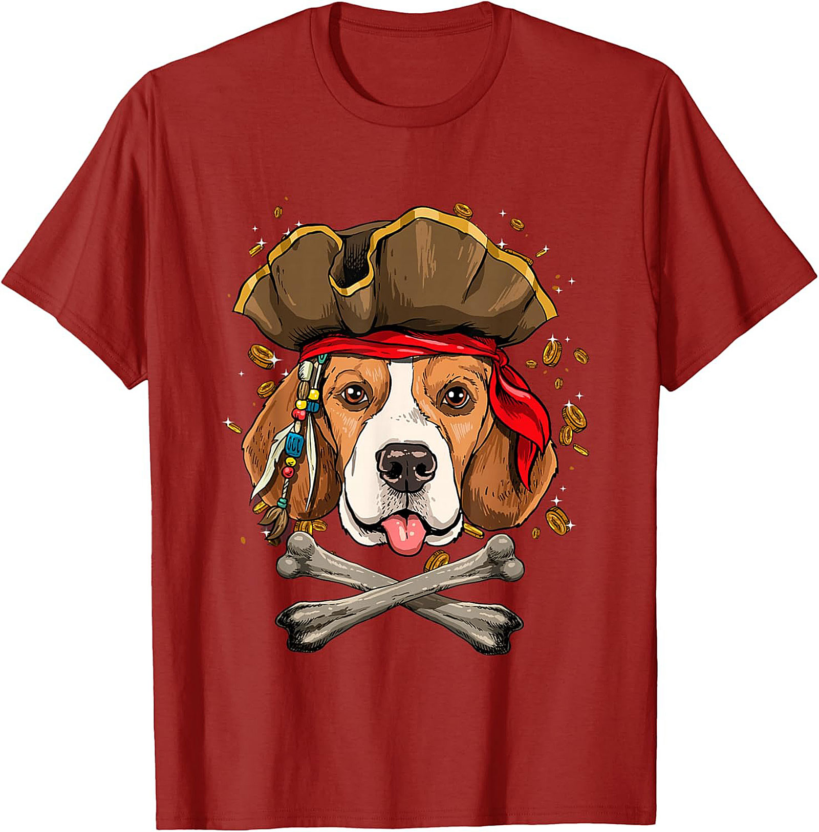 Pirate Beagle T-shirt: Funny Dog Graphic Tee for Beagle Lovers