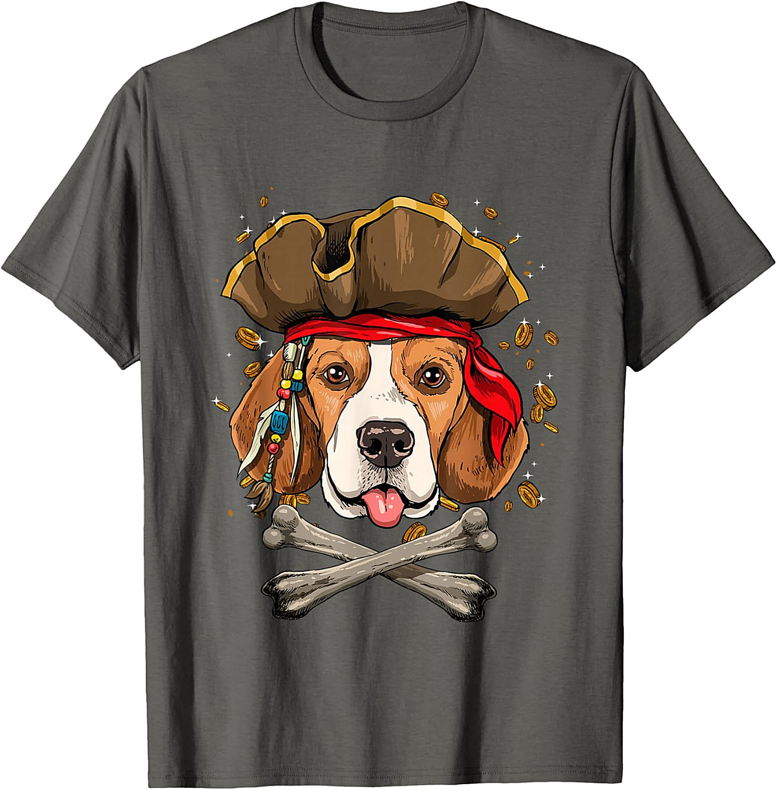 Pirate Beagle T-shirt: Funny Dog Graphic Tee for Beagle Lovers
