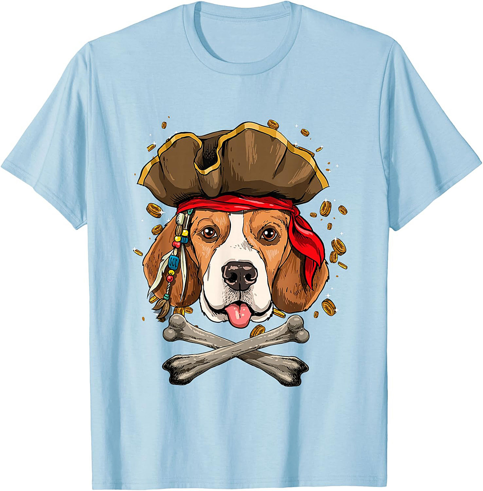 Pirate Beagle T-shirt: Funny Dog Graphic Tee for Beagle Lovers