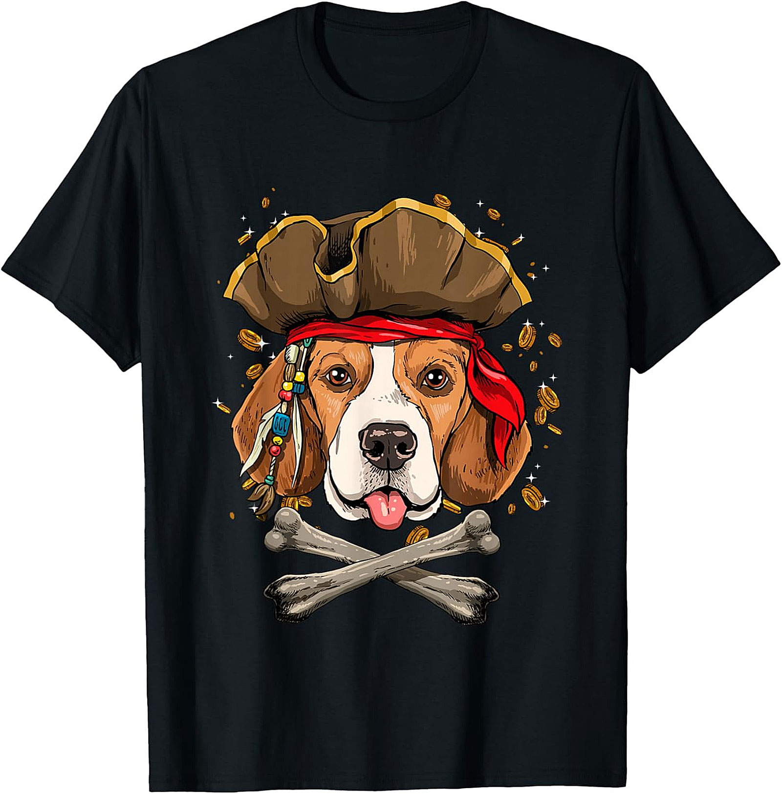 Pirate Beagle T-shirt: Funny Dog Graphic Tee for Beagle Lovers