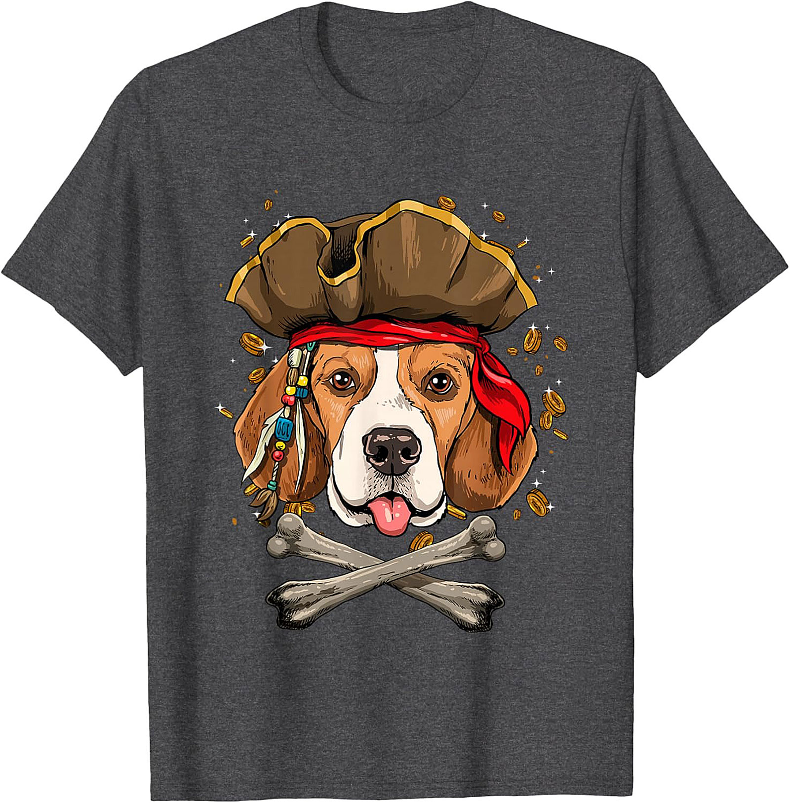 Pirate Beagle T-shirt: Funny Dog Graphic Tee for Beagle Lovers