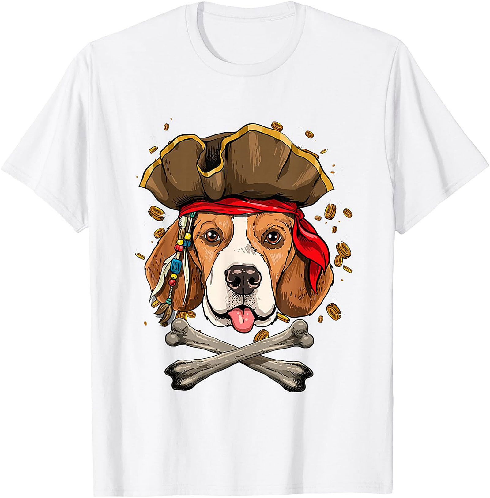 Pirate Beagle T-shirt: Funny Dog Graphic Tee for Beagle Lovers