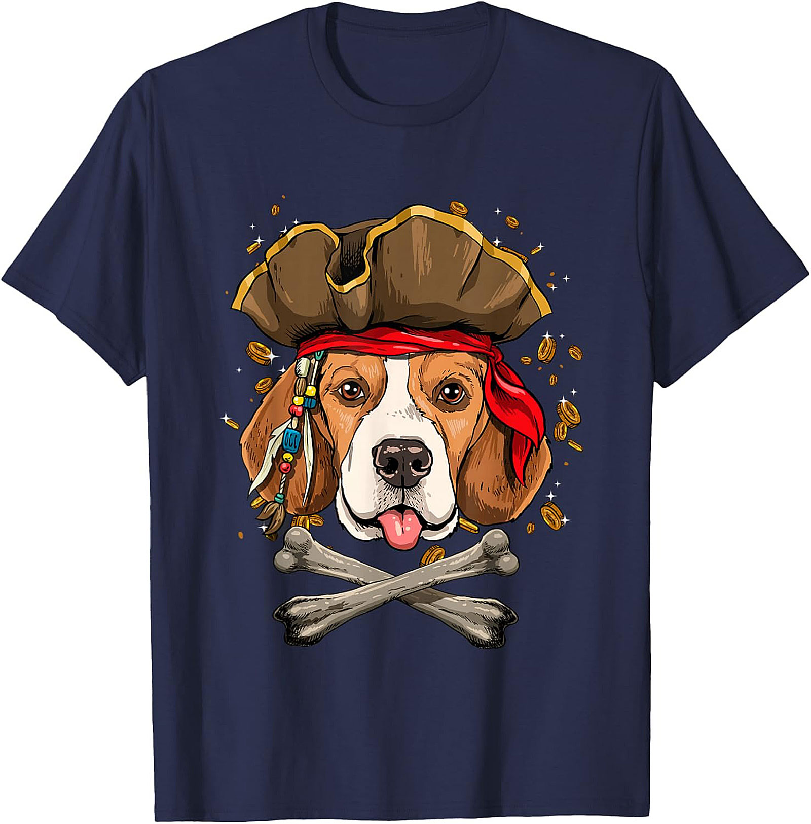 Pirate Beagle T-shirt: Funny Dog Graphic Tee for Beagle Lovers